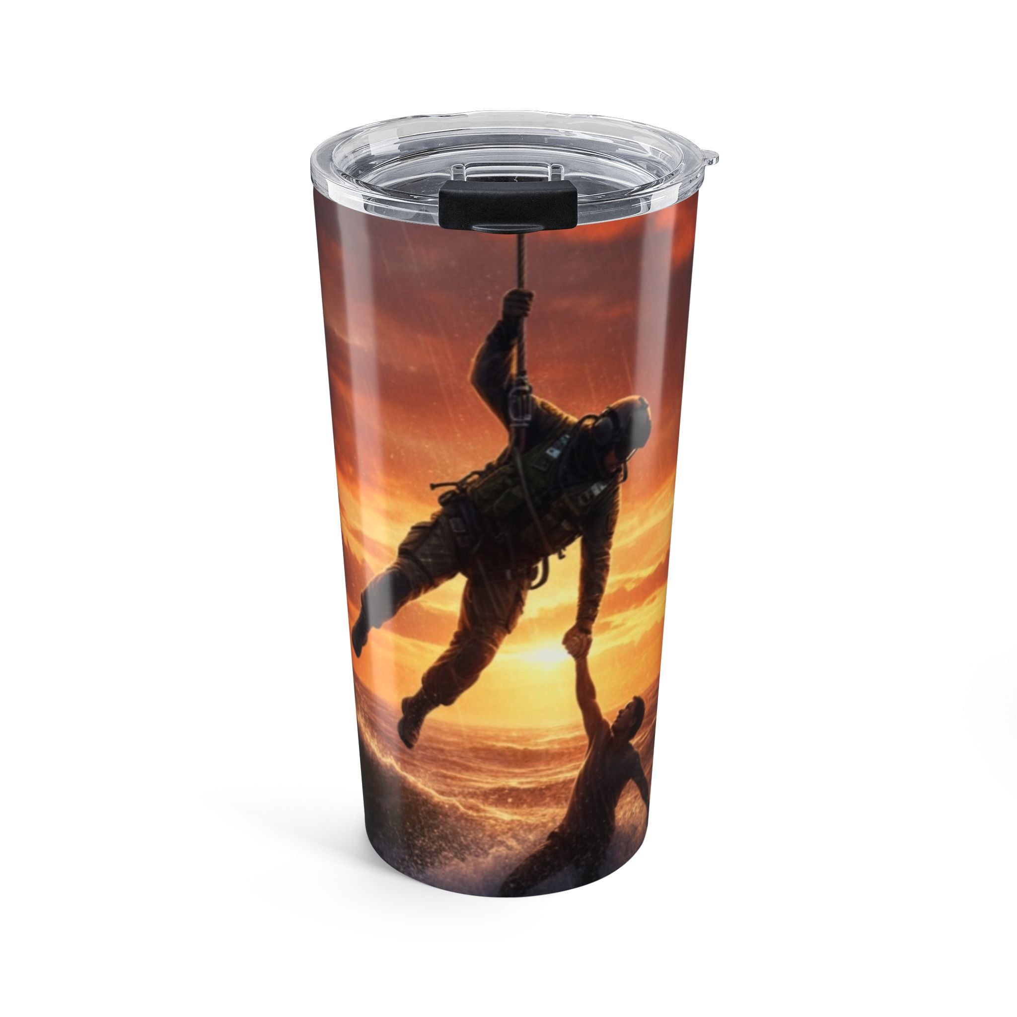 20oz Adventure Tumbler – Climbing Rescue Sunset Stainless Travel Cup