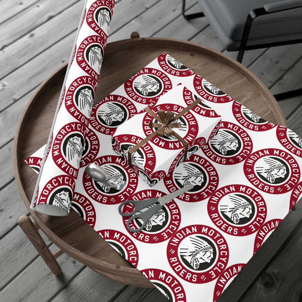Gift Wrap Paper — Vintage Motorcycle Riders Logo Wrapping Paper