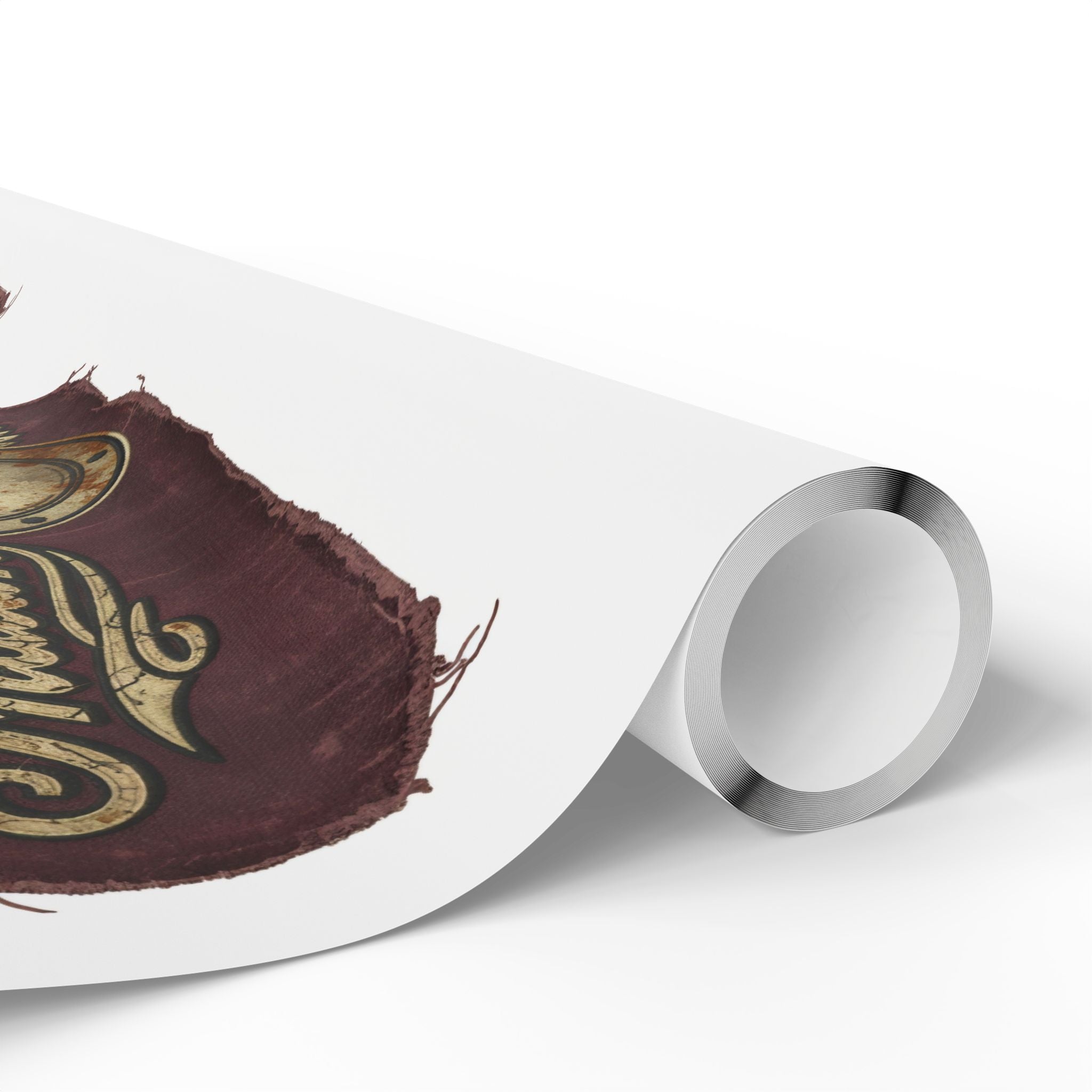 Gift Wrap Paper — Vintage Brushstroke 'Thanks' Design (Roll)