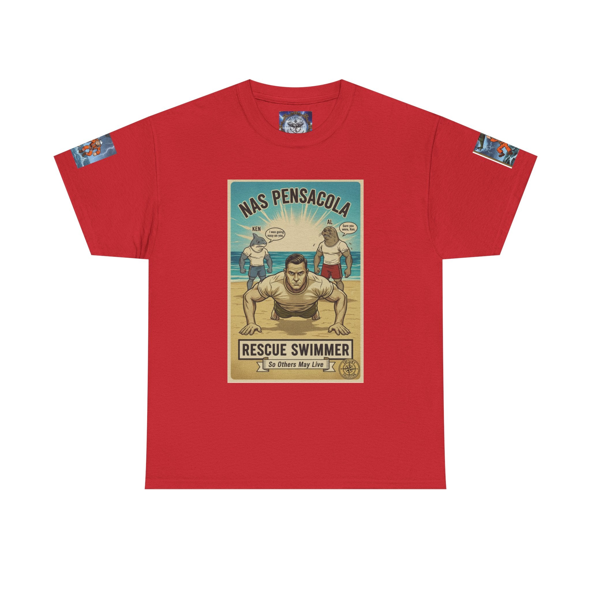 Rescue Swimmer Tee — NAS Pensacola Search & Rescue Helmet Tag T-Shirt