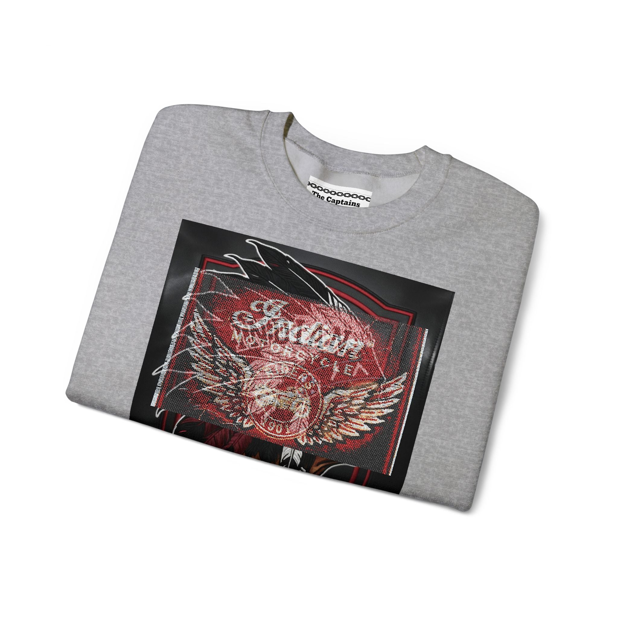 Vintage Motorcycle Crewneck Sweatshirt — 'Indian Motorcycles' Winged Logo