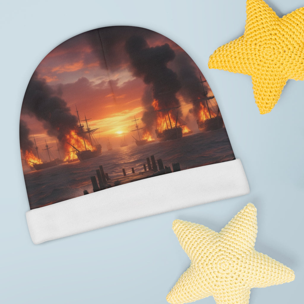 Baby Beanie — Pirate Captains Voyage Printed Infant Hat