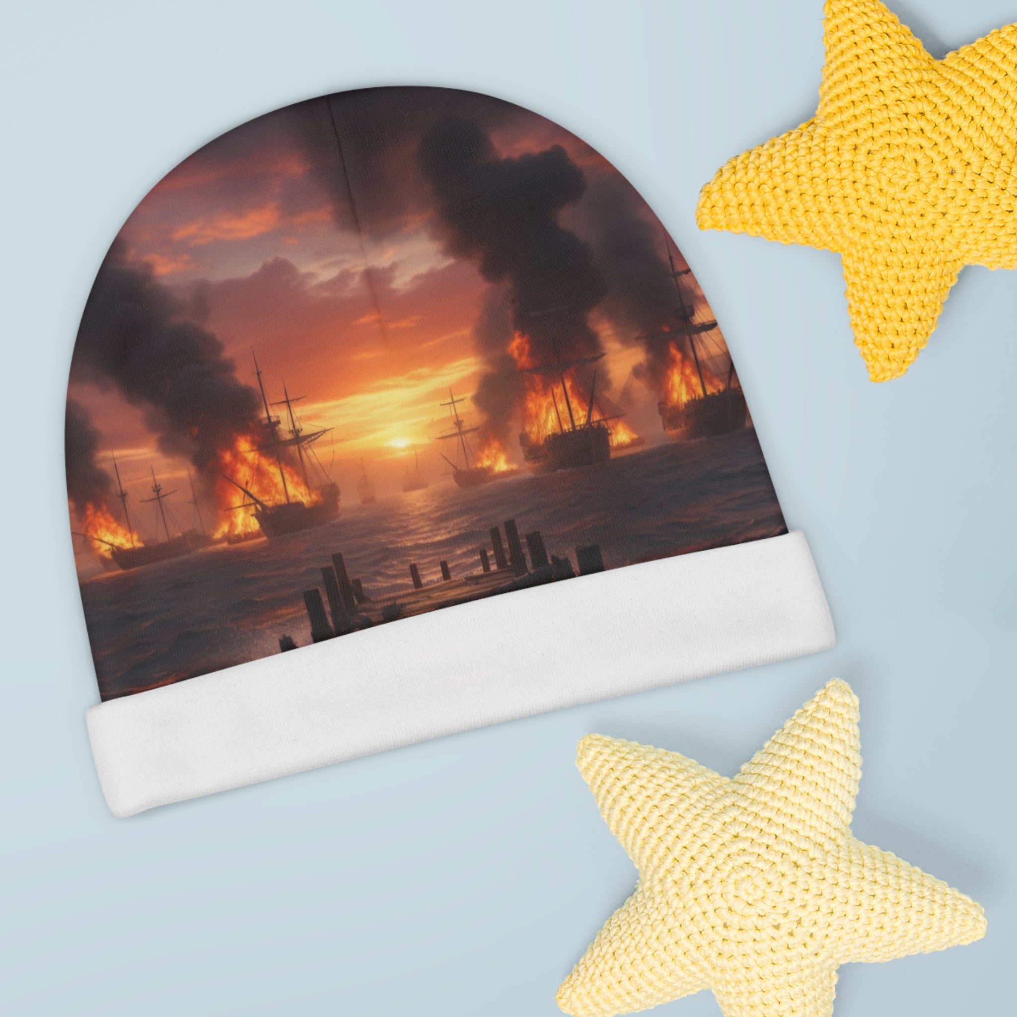 Baby Beanie — Pirate Captains Voyage Printed Infant Hat