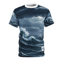 Stormy Ocean Waves Tee — All-Over Print Nautical Graphic T-Shirt