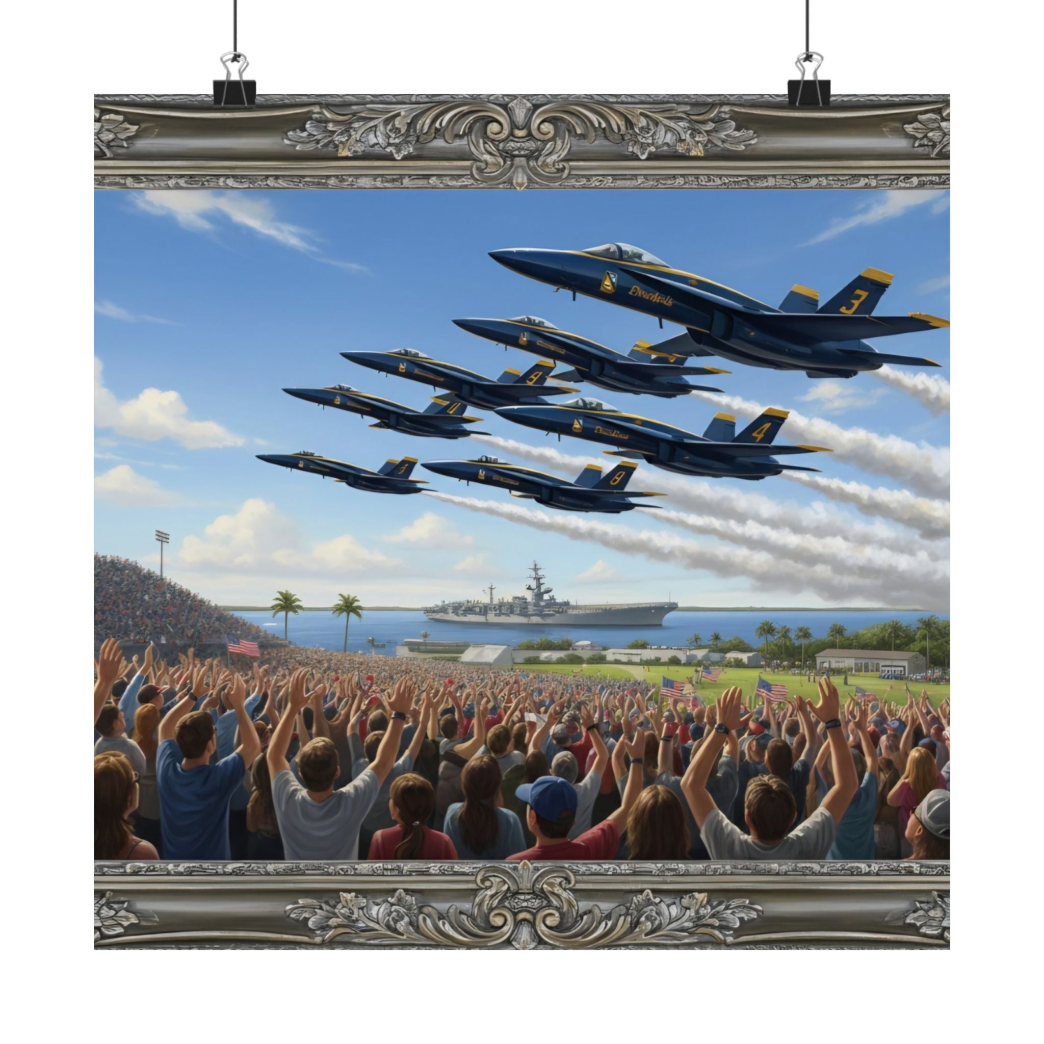 Blue Angels Airshow Poster — Matte Vertical Aviation Print