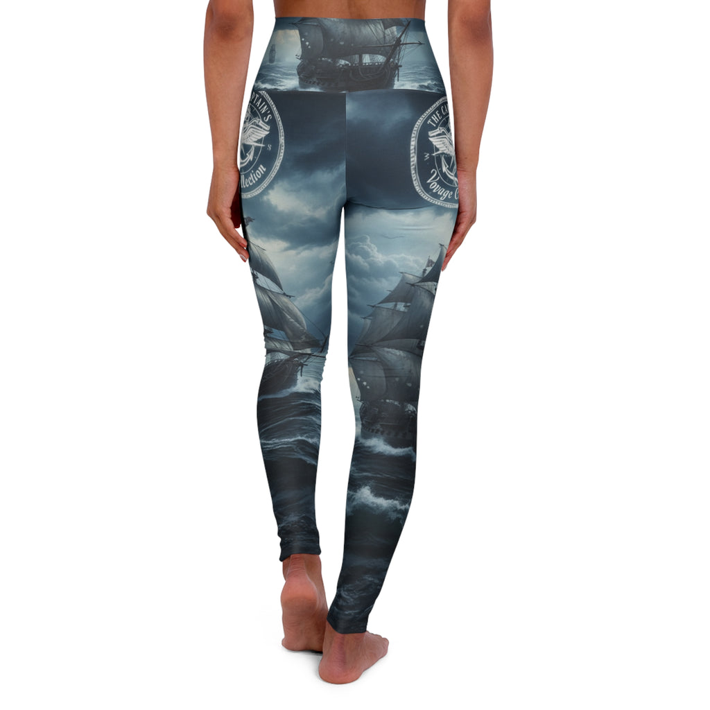 Stormy Ship Yoga Leggings — High-Waist Nautical Activewear