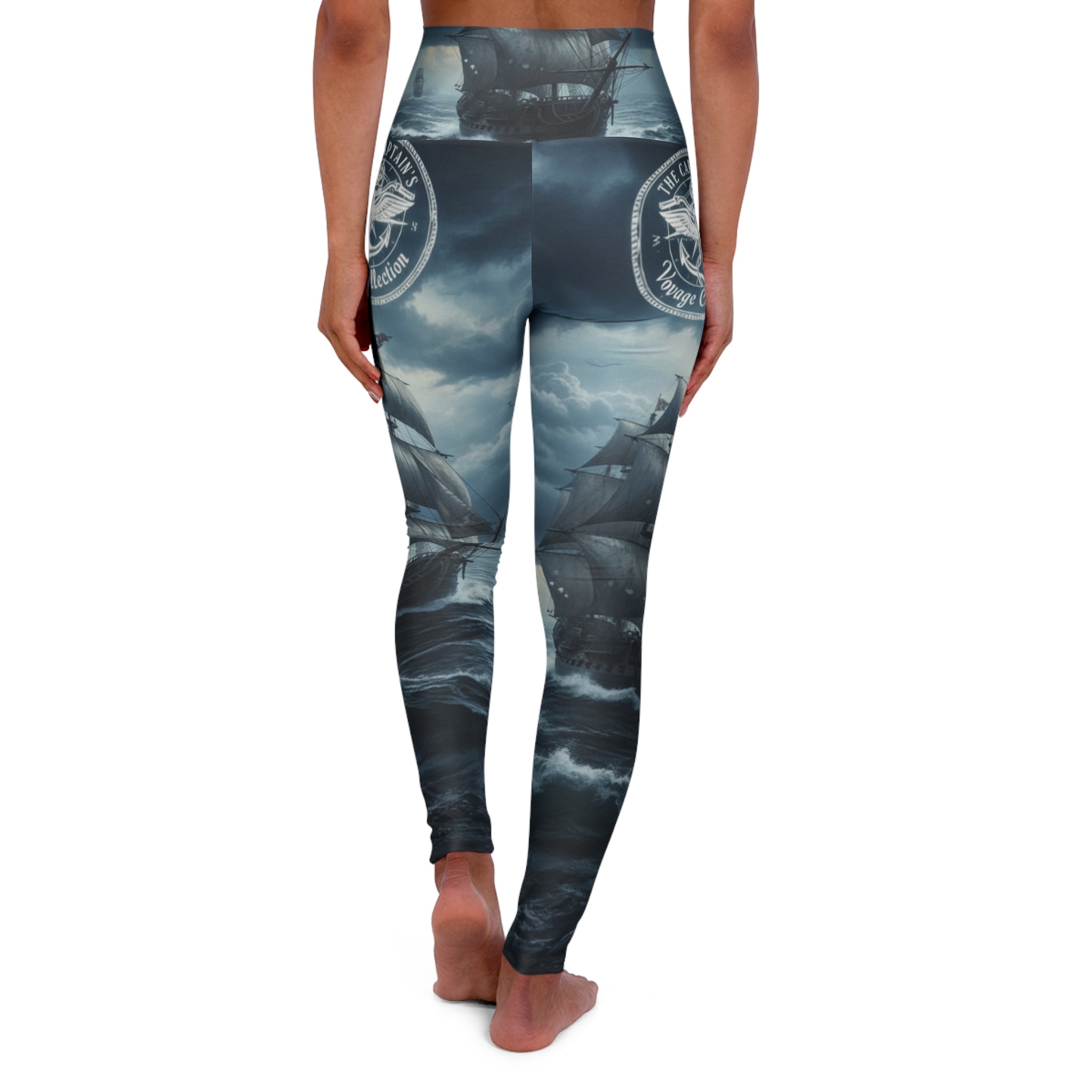 Stormy Ship Yoga Leggings — High-Waist Nautical Activewear