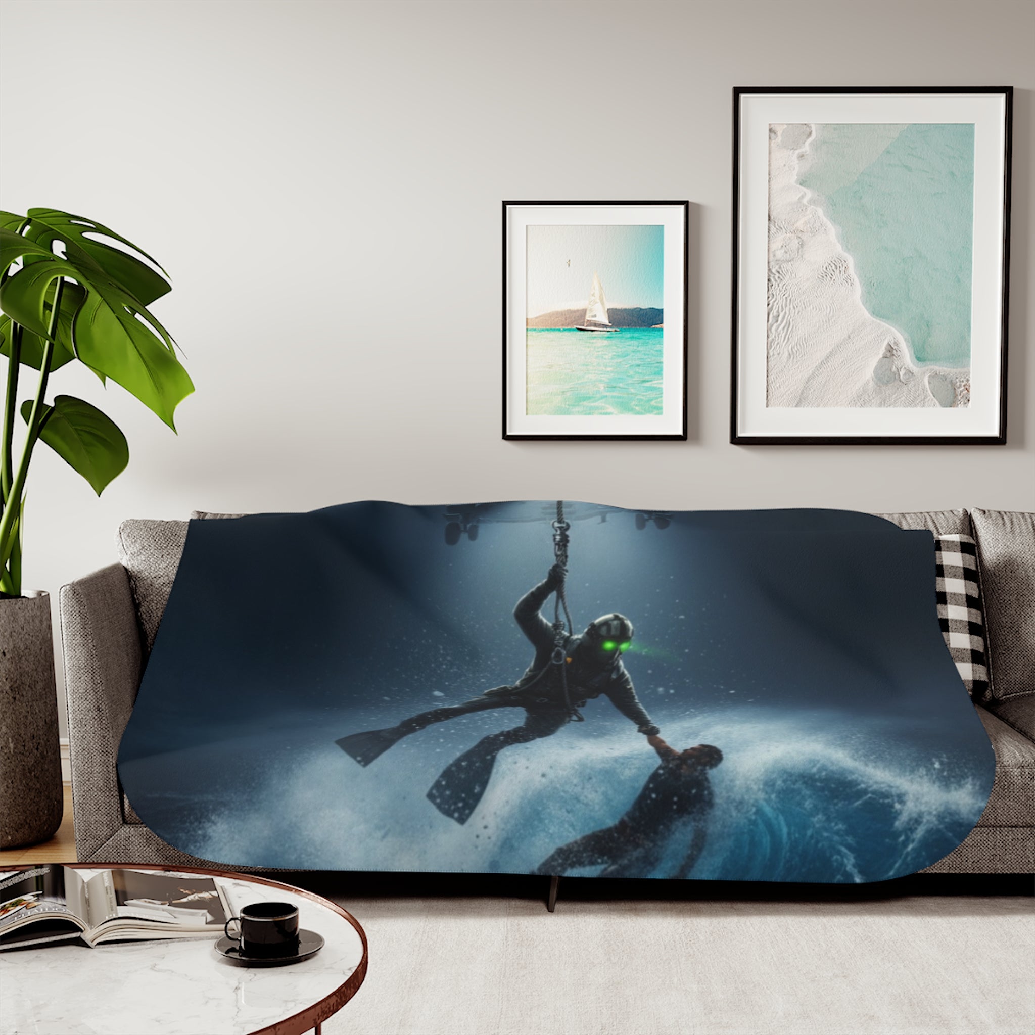 Sherpa Blanket — Rescue Diver Helicopter Search & Sea Rescue Throw