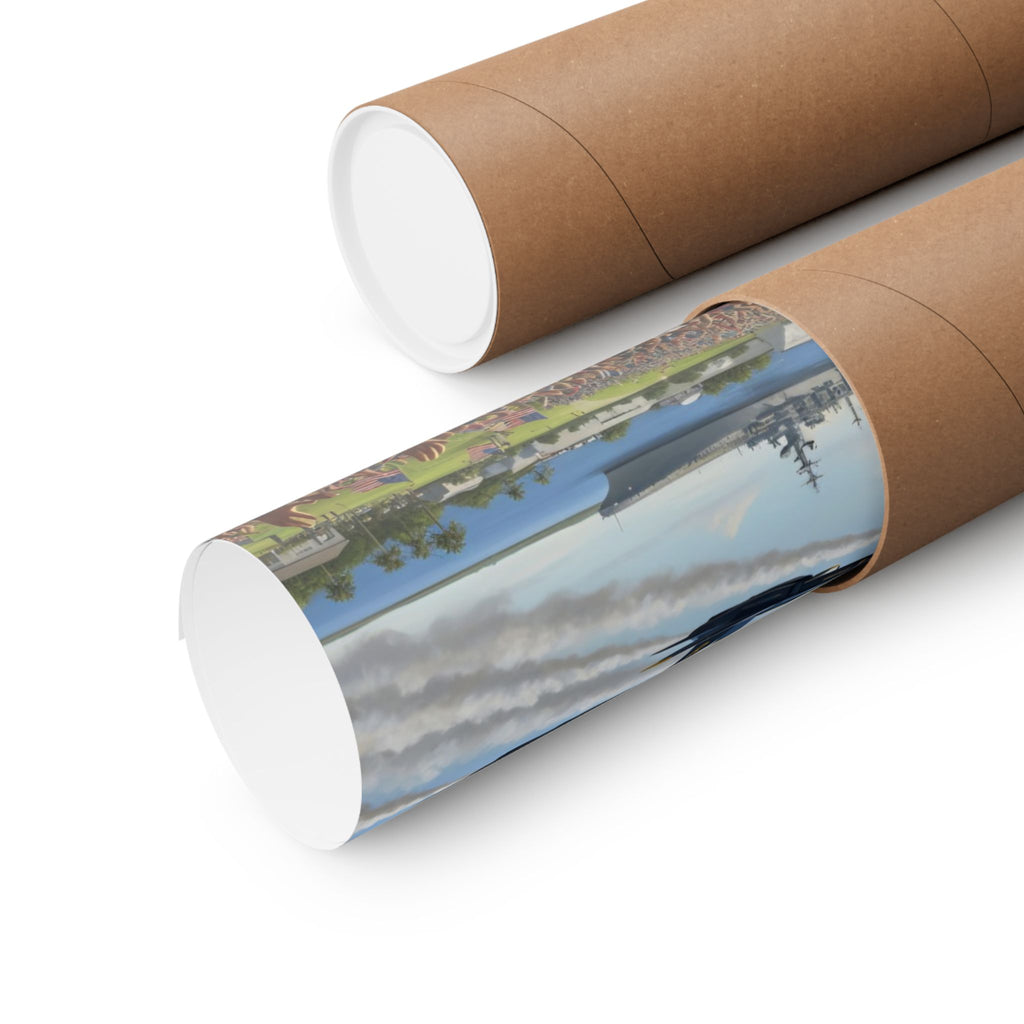 Airshow Navy Blue Angels Poster — Matte Vertical Aviation Print