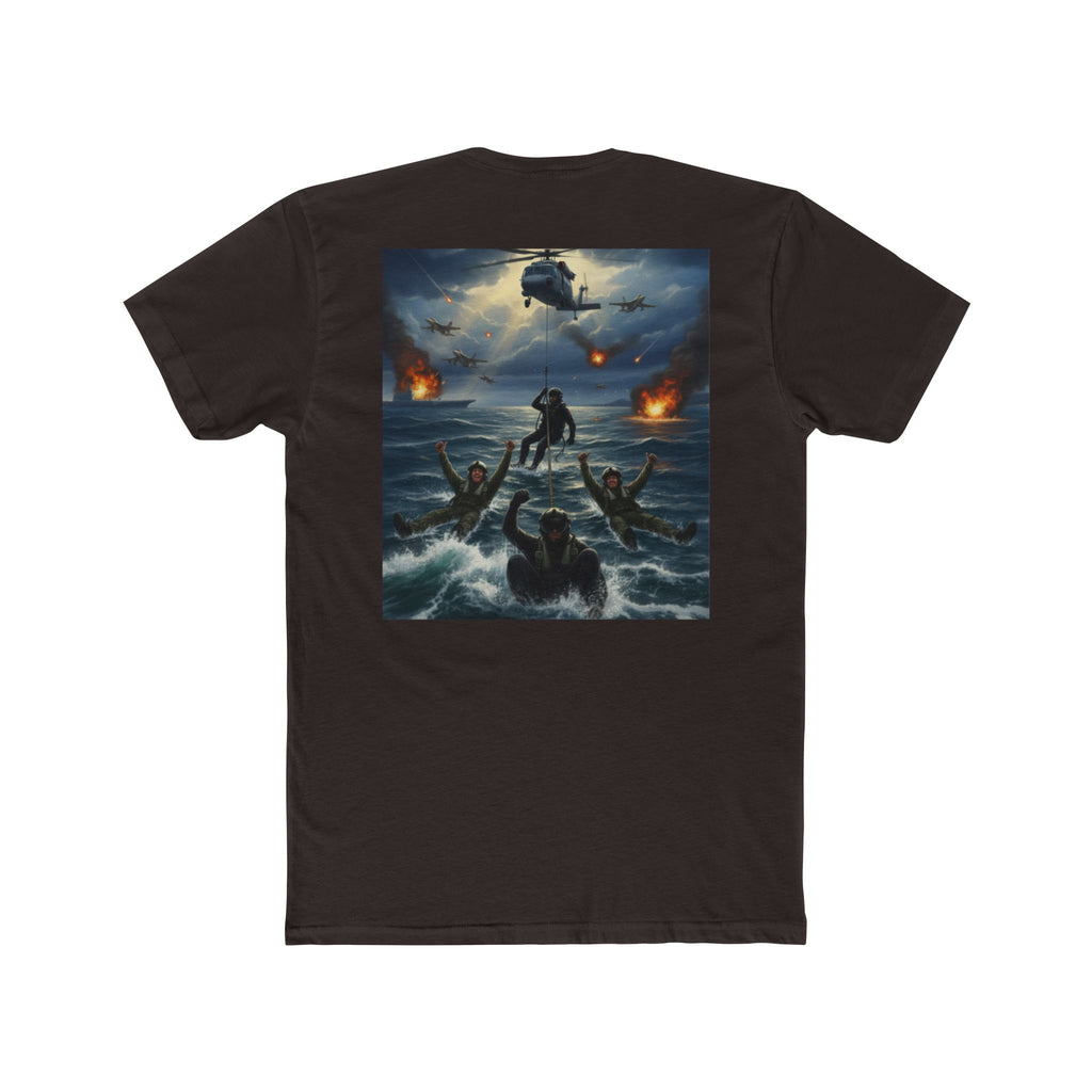 Rescue at Sea Graphic Tee — Dramatic Ocean Rescue Poster T-Shirt