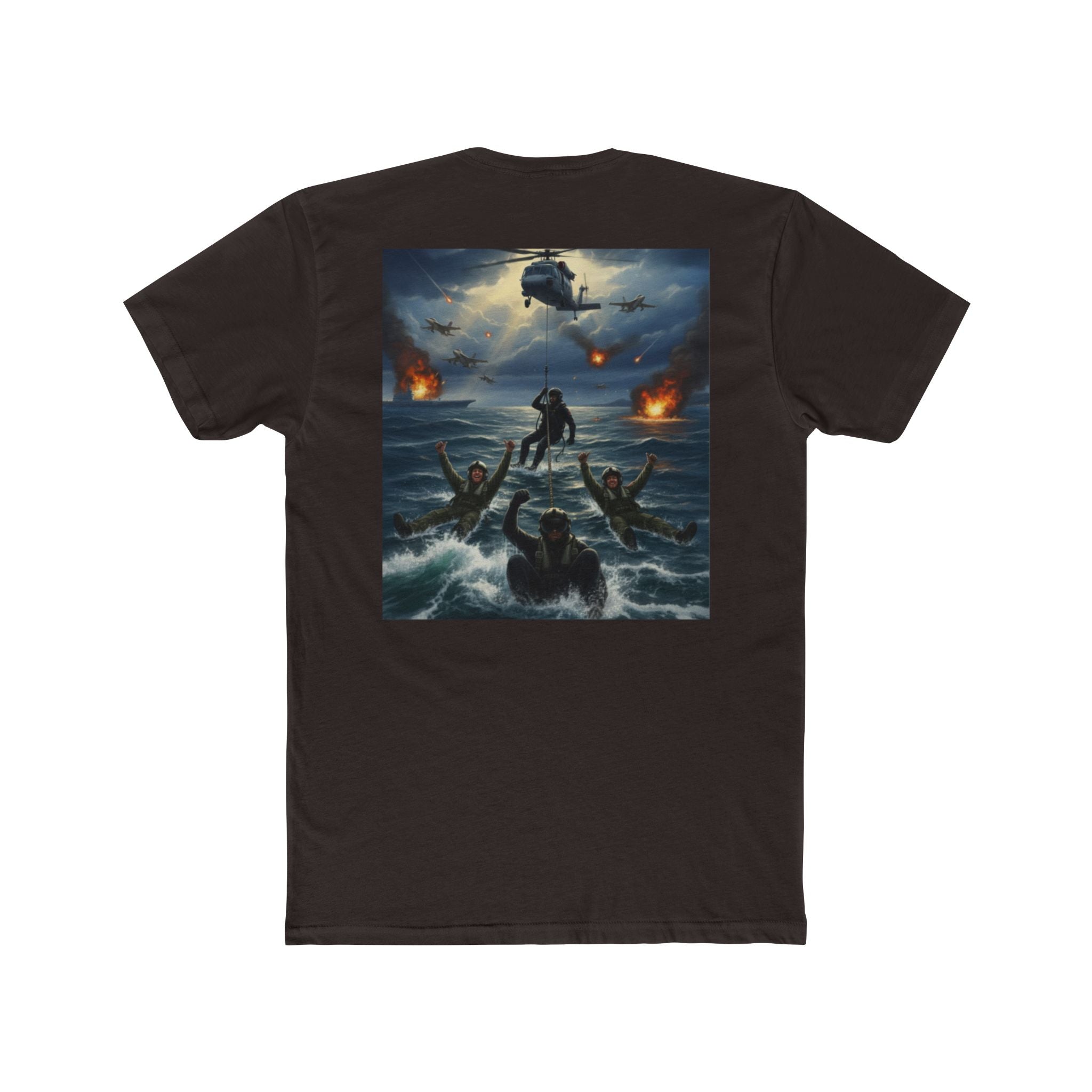 Rescue at Sea Graphic Tee — Dramatic Ocean Rescue Poster T-Shirt