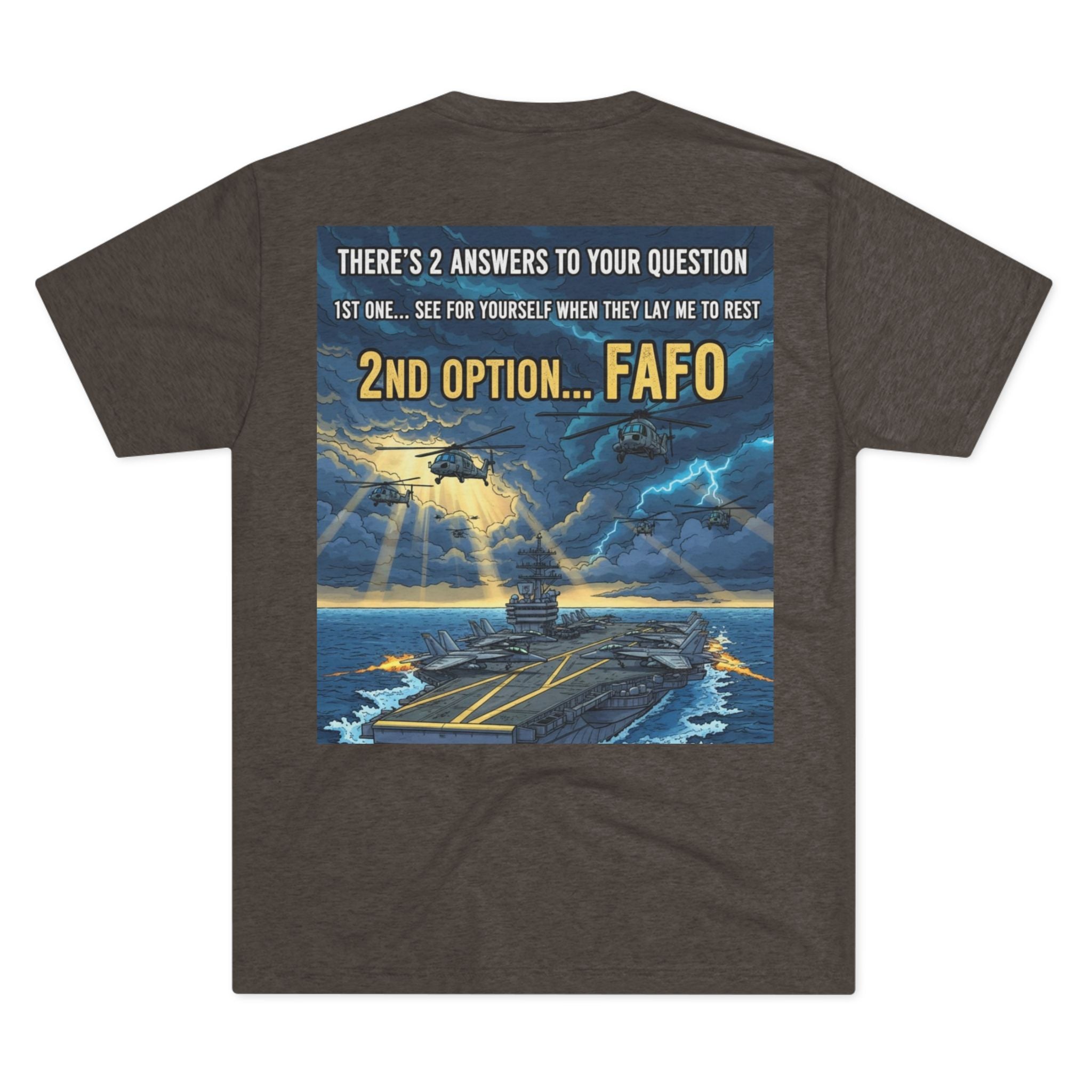 Navy Chiefs Ride to the Wall T-Shirt — "2nd Option... FAFO" Veteran Tribute Tee
