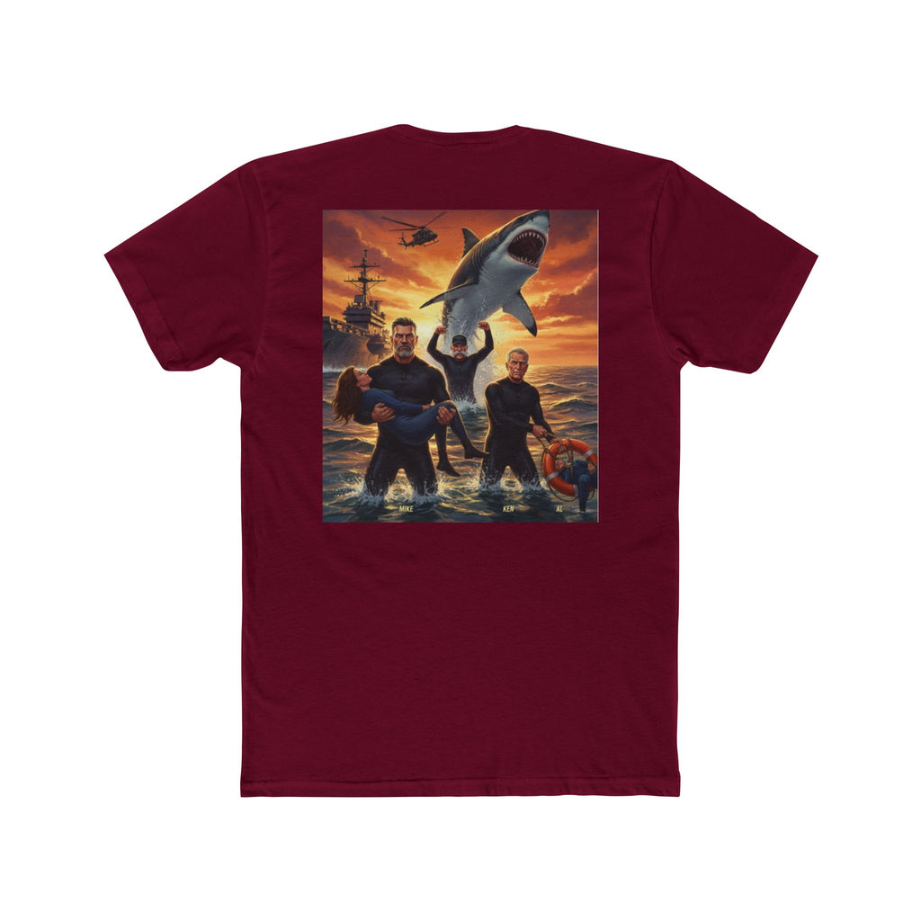 Shark Attack Movie Poster T-Shirt — Retro Action Film Tee (Mike Ken Al)