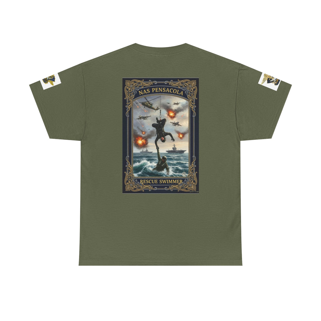 Navy Riders Club Graphic Tee — Vintage Naval Rescue Poster Shirt