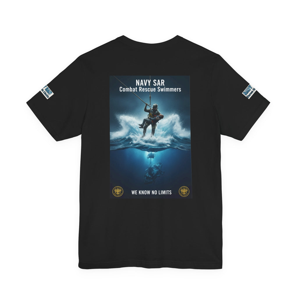 Navy SAR Combat Rescue Swimmers T-Shirt — "We Know No Limits"