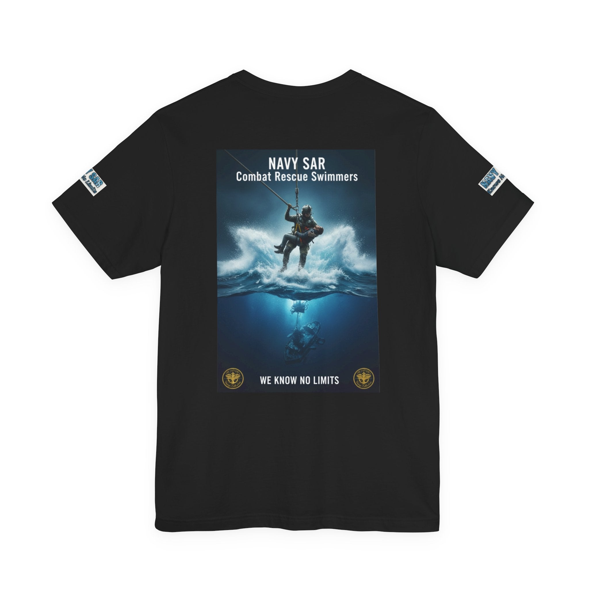 Navy SAR Combat Rescue Swimmers T-Shirt — "We Know No Limits"