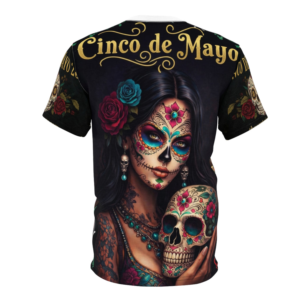 Day of the Dead Couple Graphic Tee — Dia de los Muertos Sugar Skull Shirt