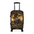 Vintage Pirate Ship & Motorcycle Suitcase – Travel Carry-On with Nautical Adventure Design