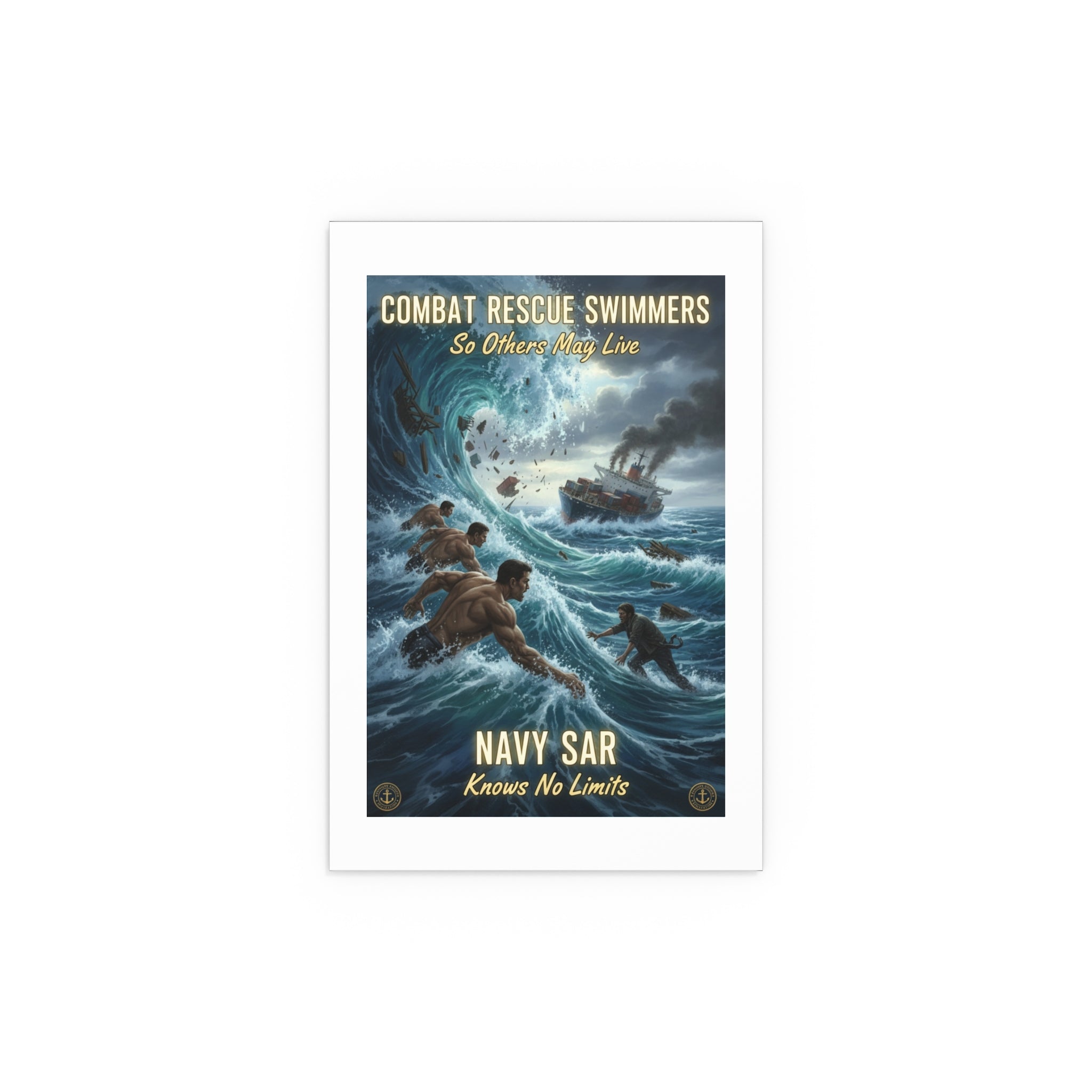 Combat Rescue Swimmers Navy SAR Silk Poster — "So Others May Live"