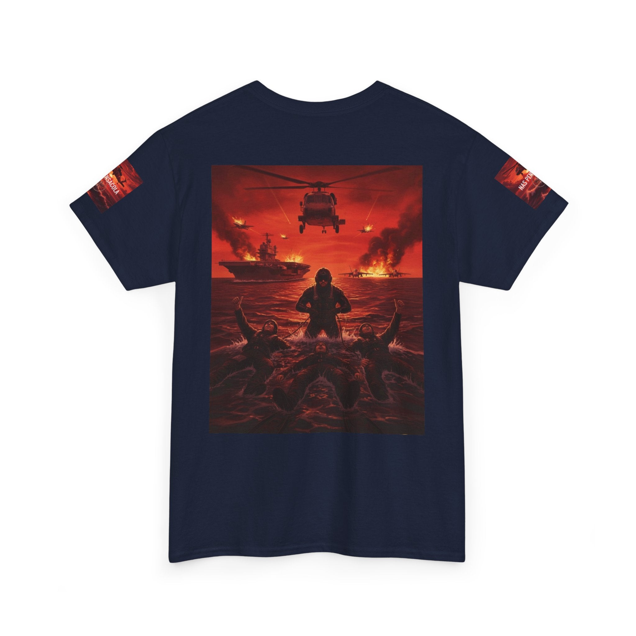 Rescue Swimmer Graphic Tee — NAS Pensacola Military Helicopter Design
