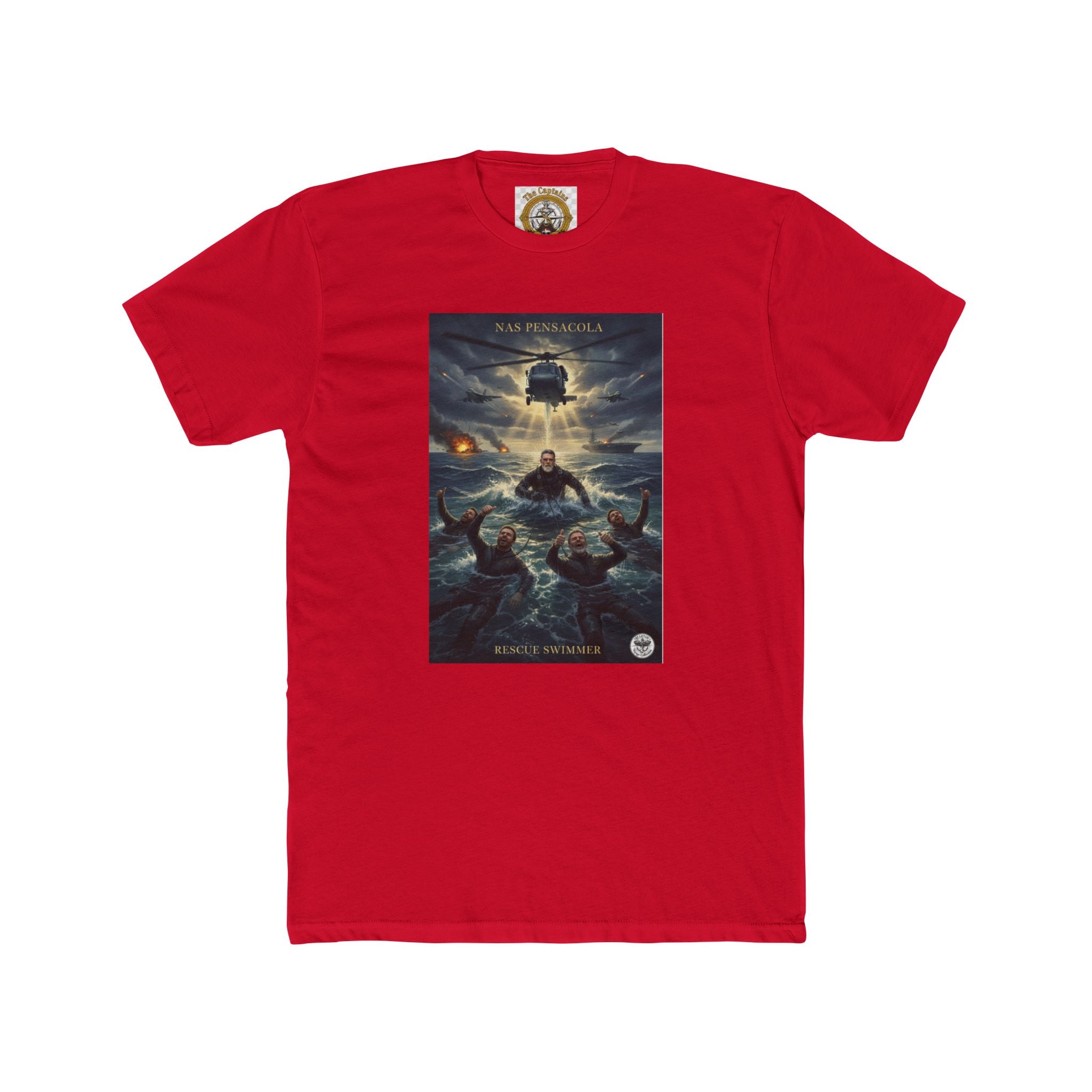 Rescue at Sea Graphic Tee — Dramatic Ocean Rescue Poster T-Shirt
