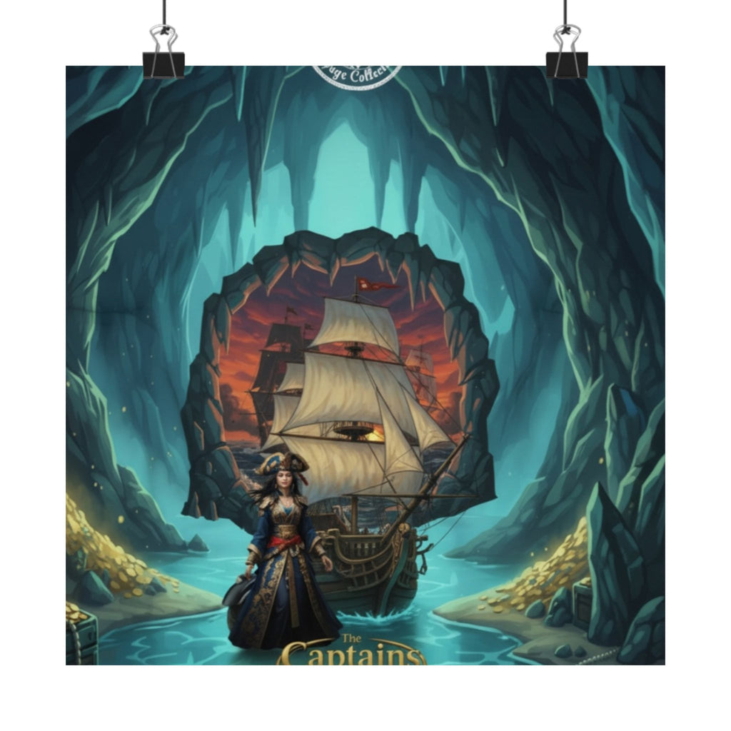 Pirate Voyage Matte Poster — "Captain's Voyage" Vertical Art Print