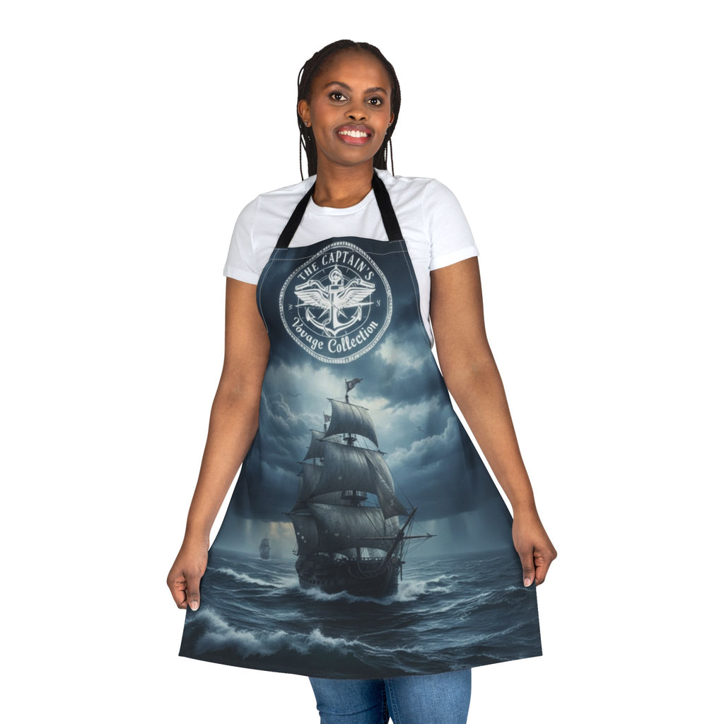 Sailing Ship Apron – Vintage 'Sea Captain' Nautical Kitchen Apron