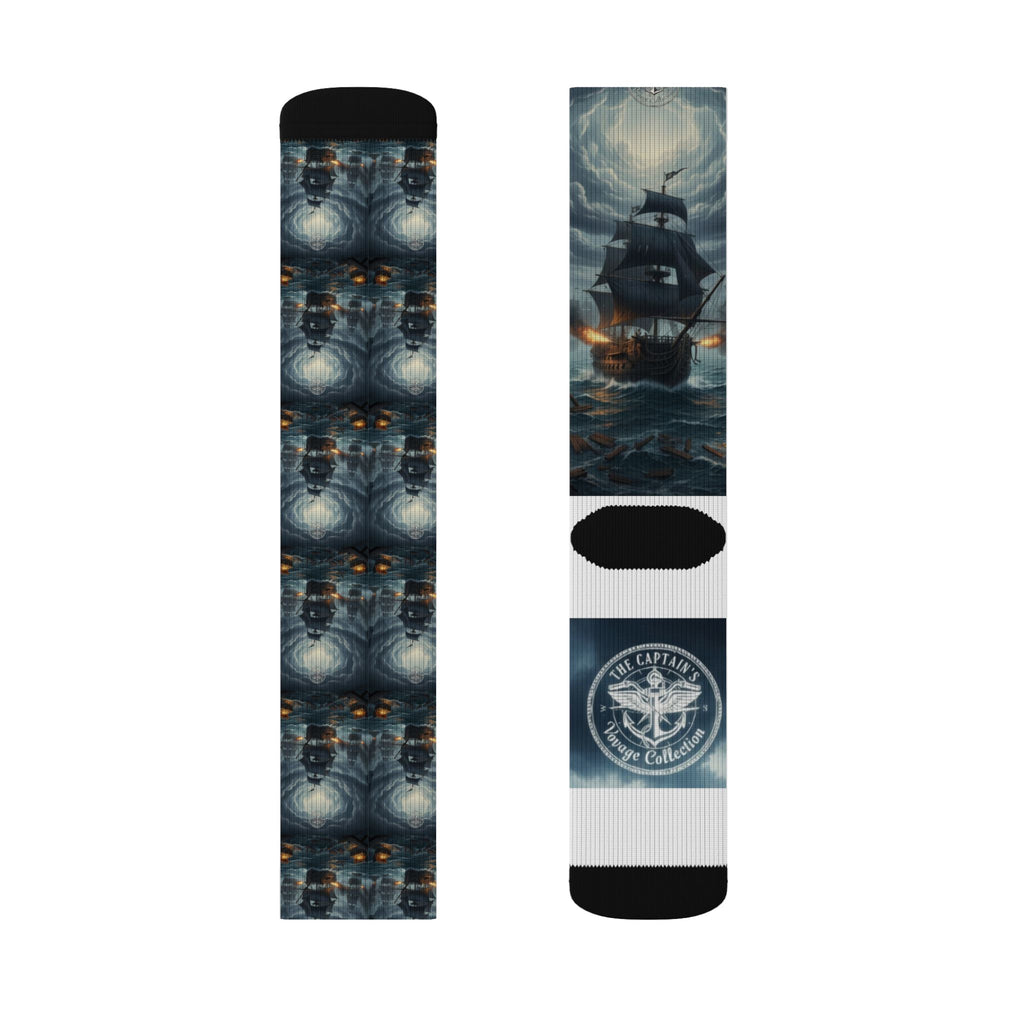 Pirate Ship Sublimation Socks — Nautical Ghost Ship Crew Socks