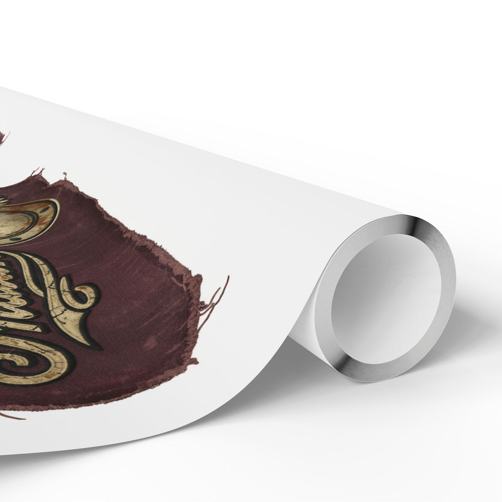 Gift Wrap Paper — Vintage Brushstroke 'Thanks' Design (Roll)