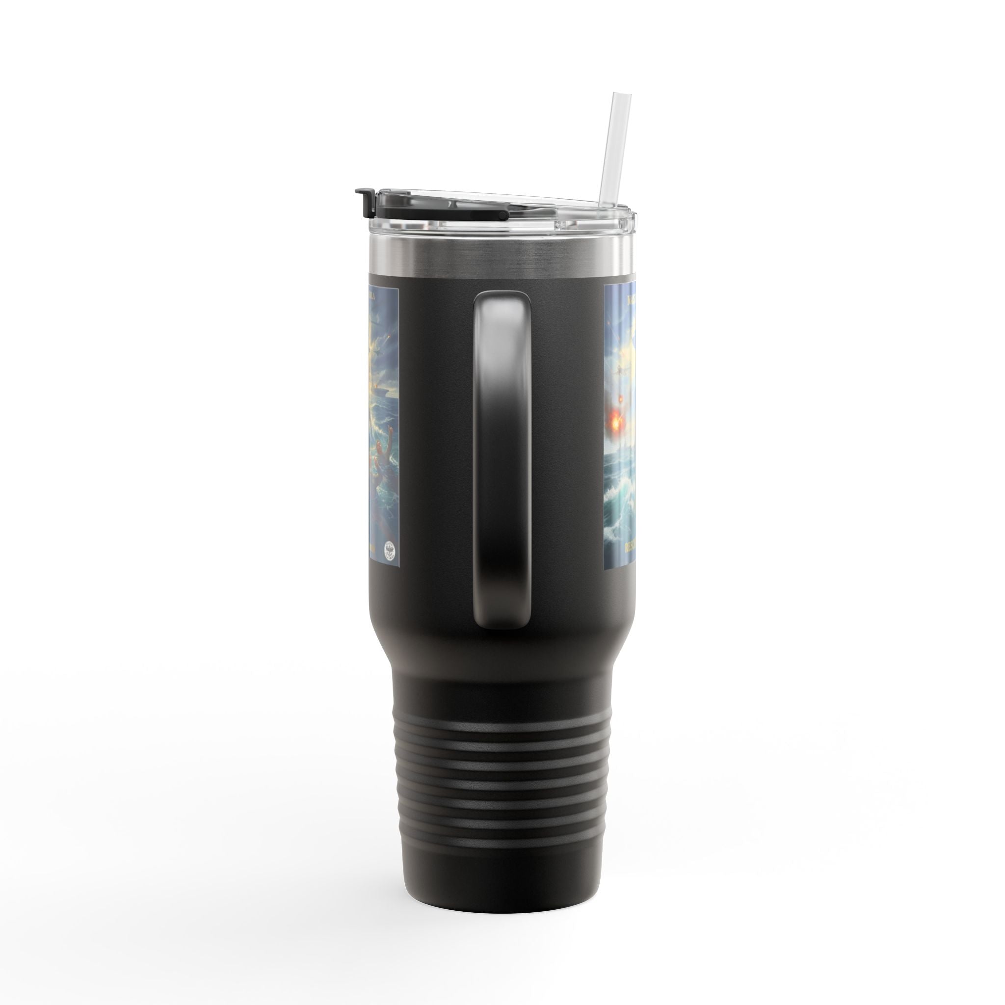 40oz Insulated Travel Mug — Ocean Storm Fantasy Art