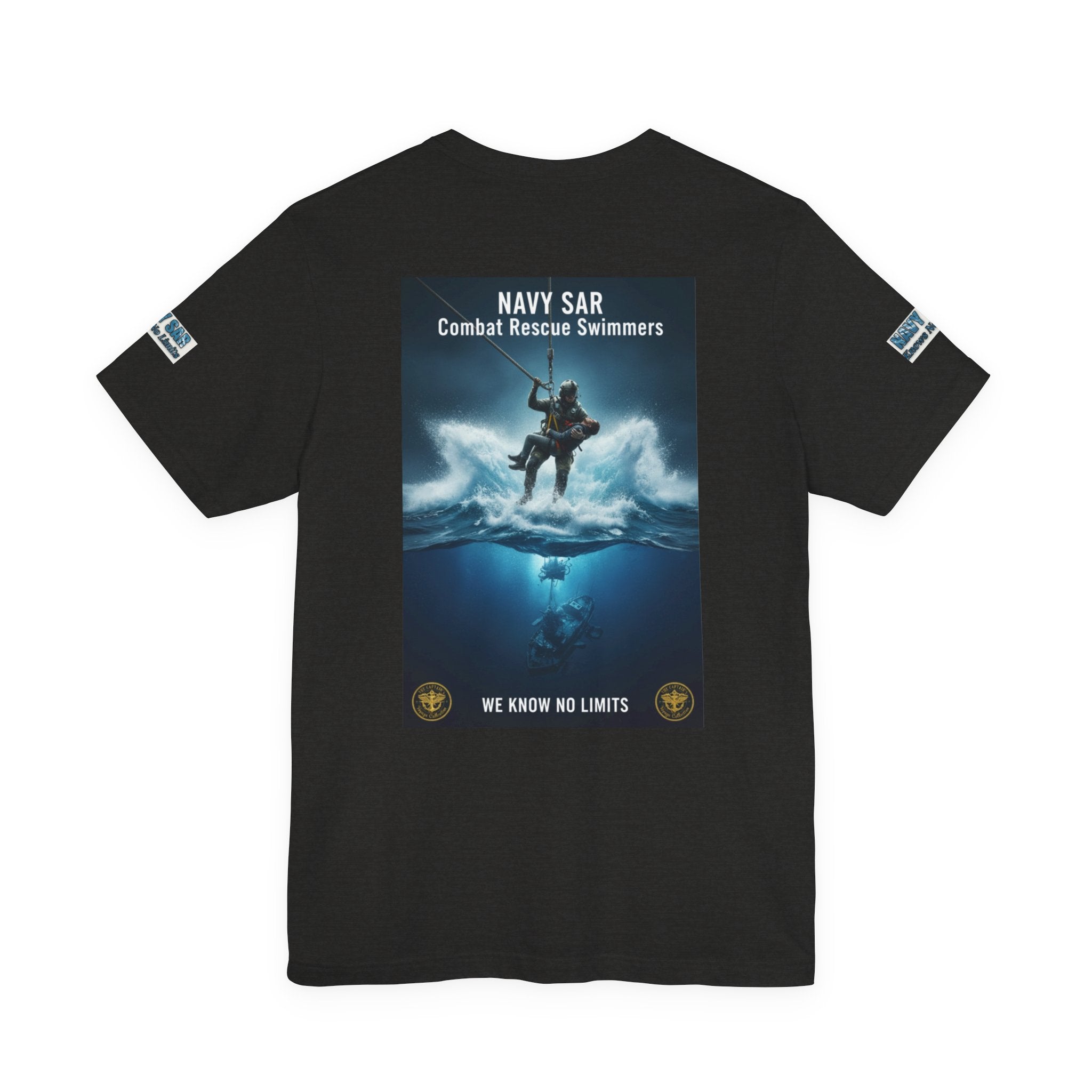 Navy SAR Combat Rescue Swimmers T-Shirt — "We Know No Limits"
