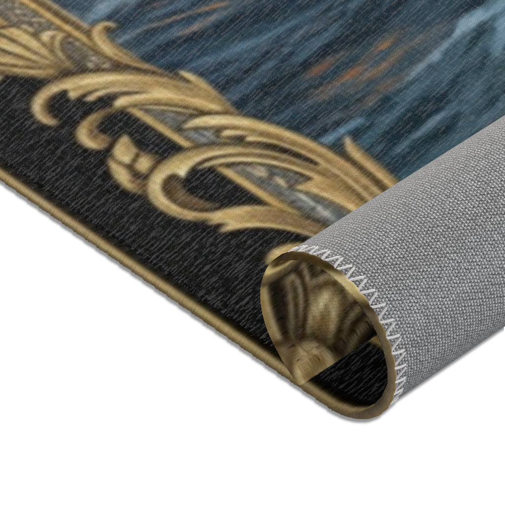 Rescue Scene Area Rug — "So Others May Live" Military Search & Rescue Decor