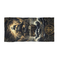 Pirate Ship Beach Towel — Stormy Vintage Nautical Design