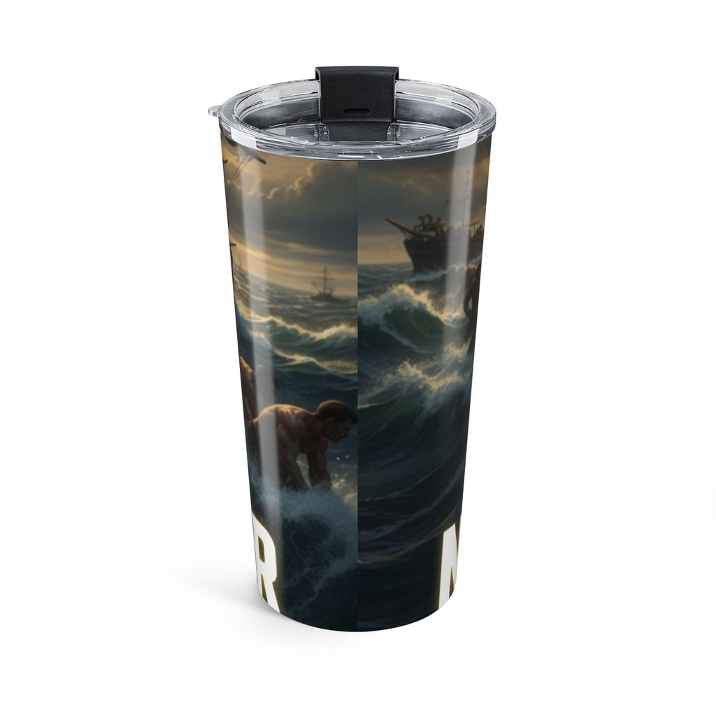 20oz Navy SEALs Combat Boat Stainless Tumbler — Military Veteran Pride Travel Mug