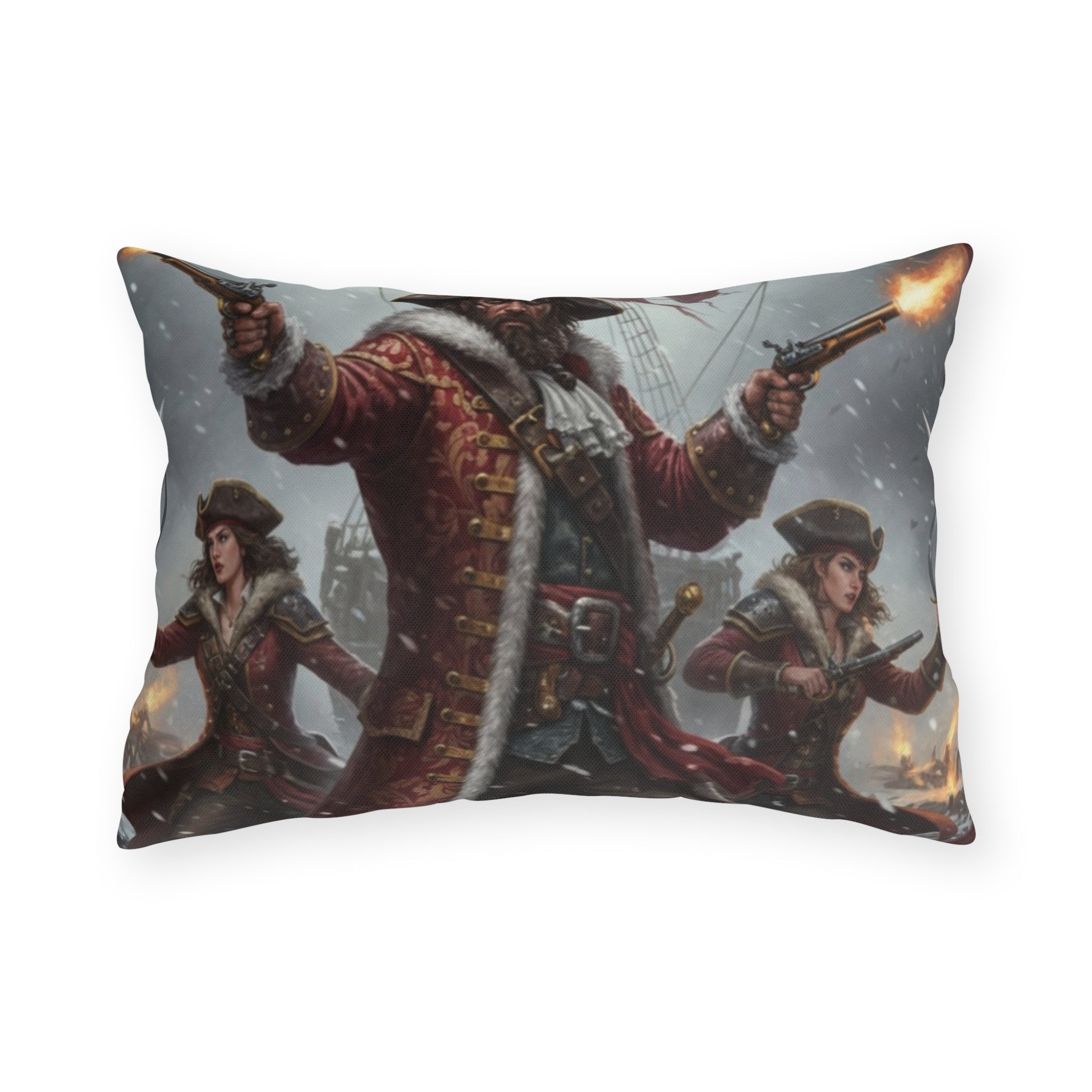 Pirate Captain Outdoor Pillow — Nautical Anchor "The Captain's Voyage Collection" Garden Cushion