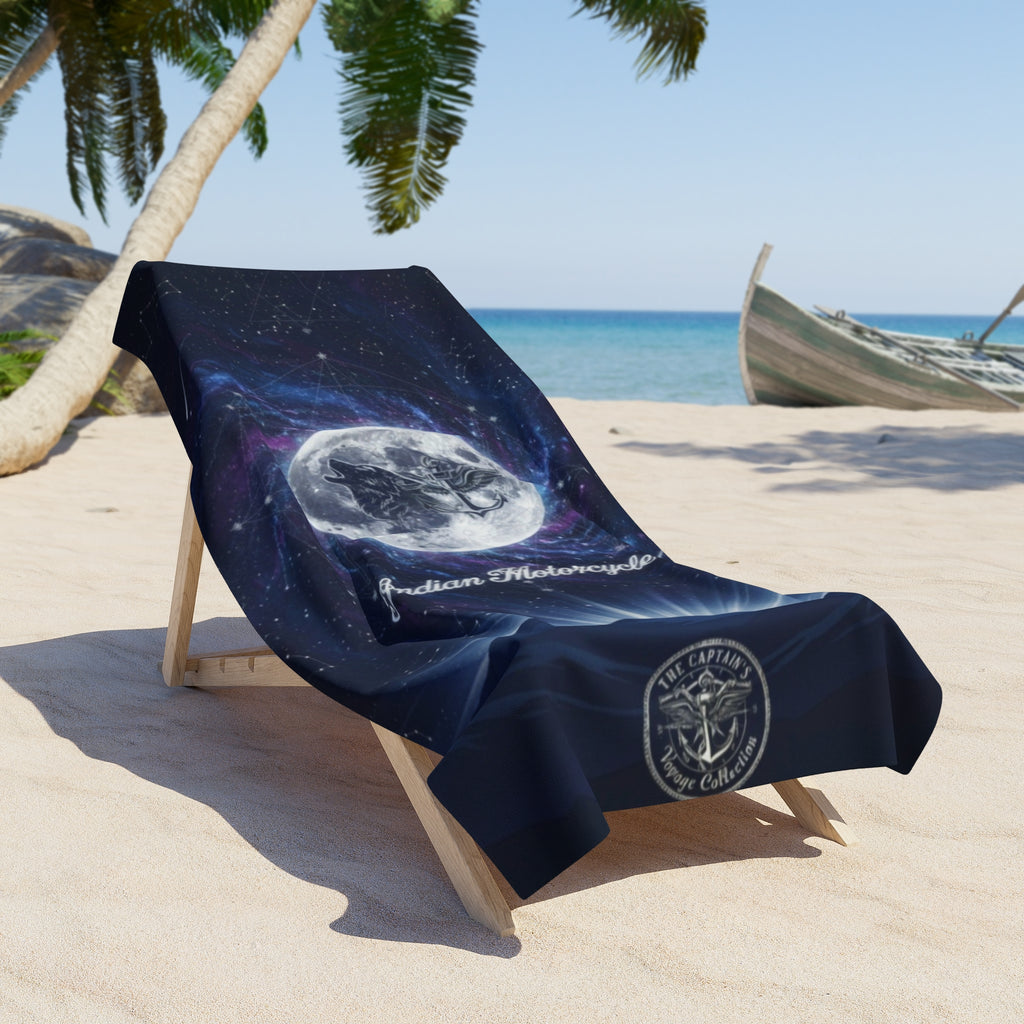 Beach Towel — Cosmic Wolf Moon Beach Towel ("Follow the Moonlight")