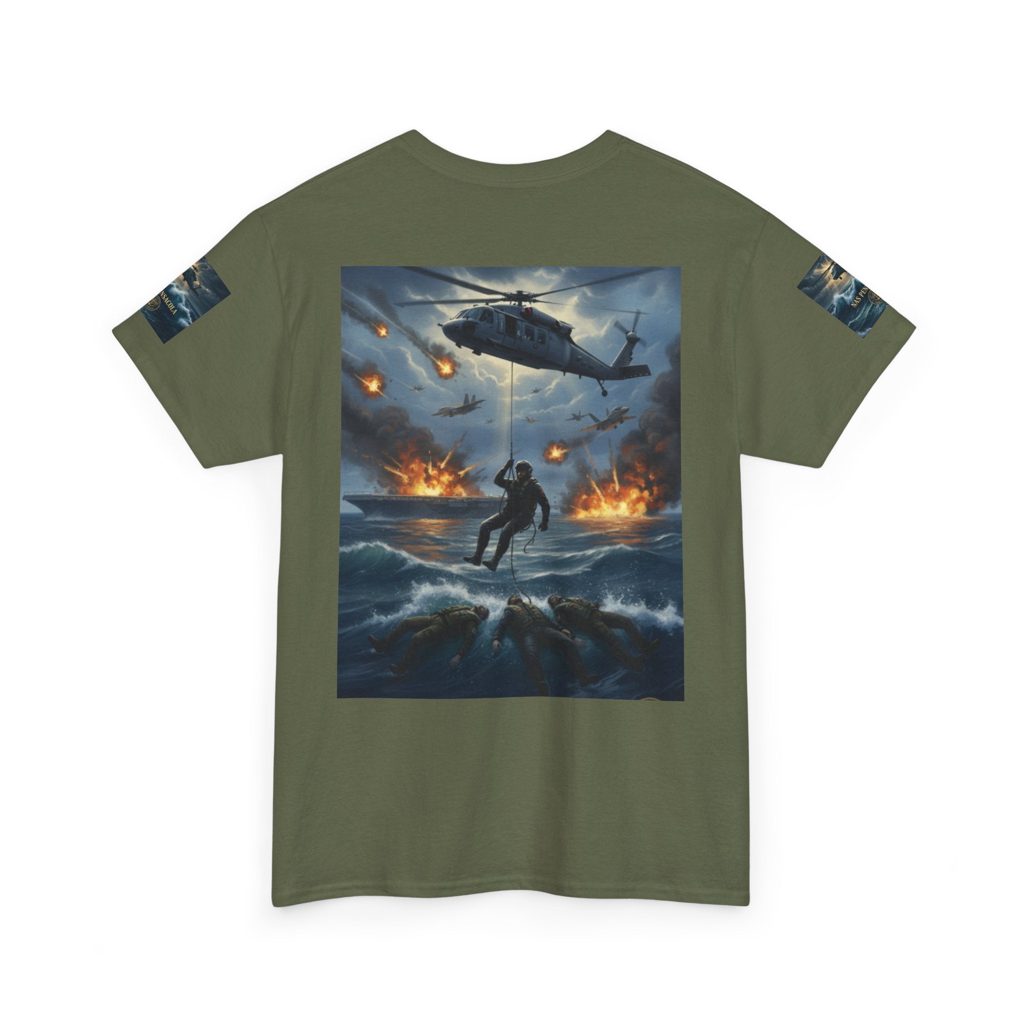 Rescue Mission Tee — Military Helicopter Search & Rescue Graphic T-Shirt