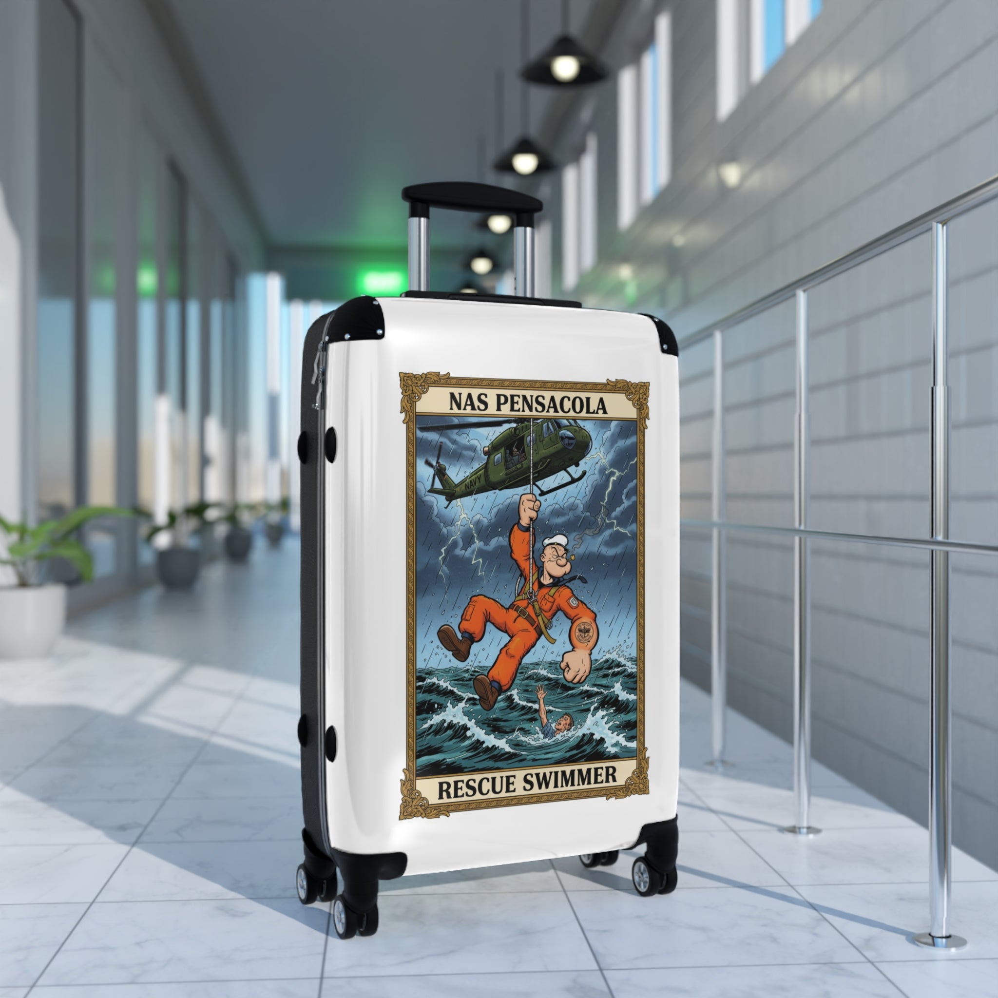 NAS Pensacola Rescue Swimmer Suitcase – Military Search & Rescue Luggage