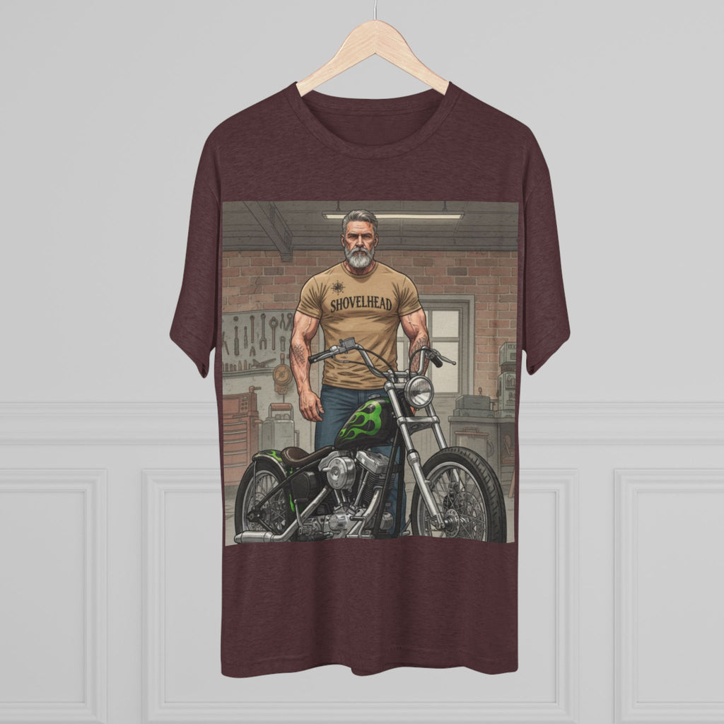 Vintage Biker Garage Tee — 'Somewhere' Motorcycle Illustration T-Shirt
