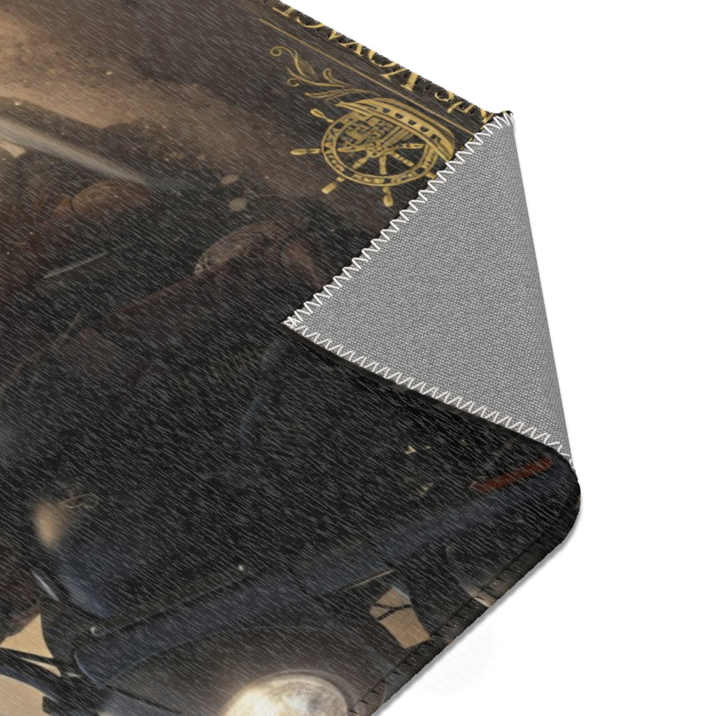 Area Rug — Pirate Biker Beach Scene Rug (Captain’s Voyage Design)