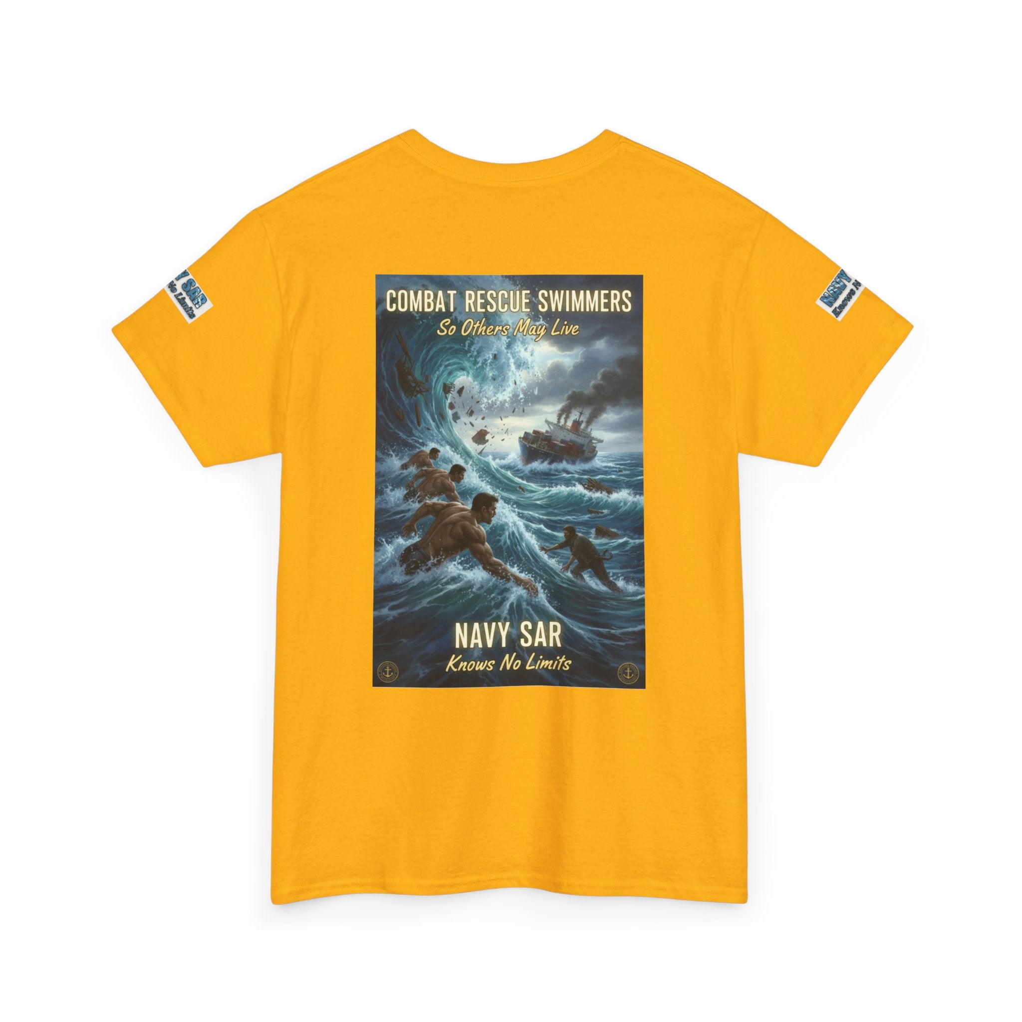 Navy SAR Combat Rescue Swimmers T‑Shirt — "We Know No Limits"