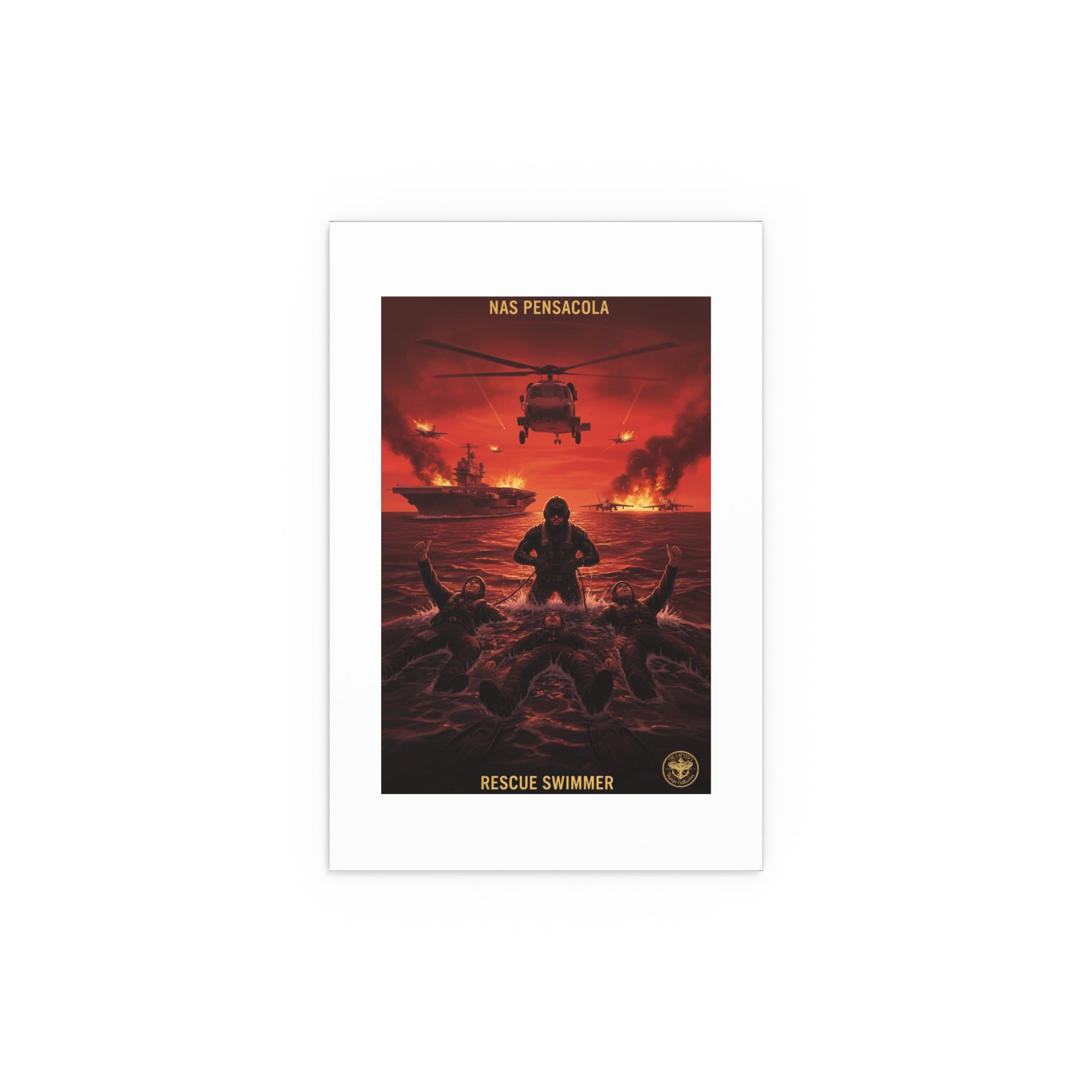 Rescue Swimmer Silk Poster — NAS Pensacola Military Print
