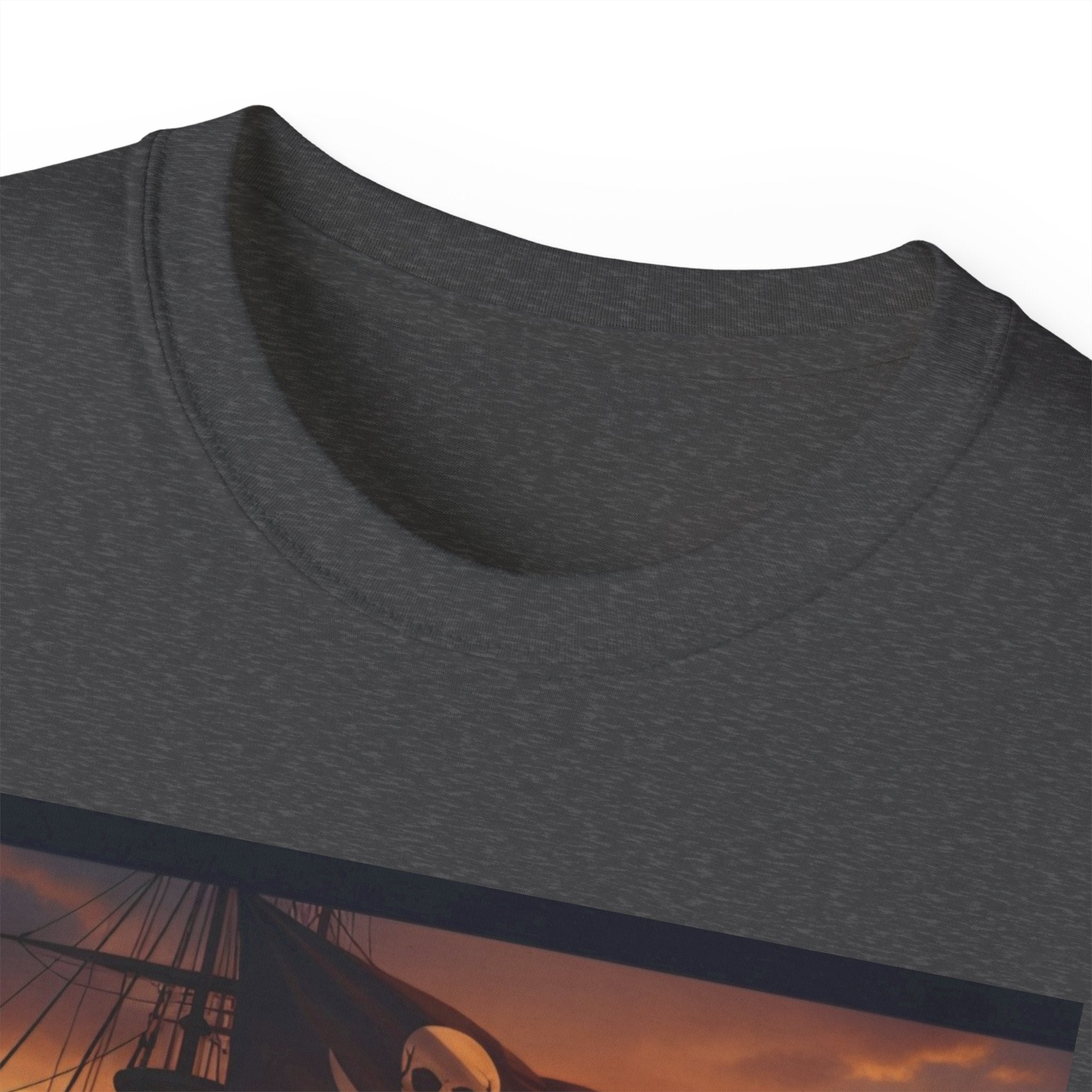 Pirate Ship Sunset Tee – Nautical Pirate Skull Graphic T-Shirt