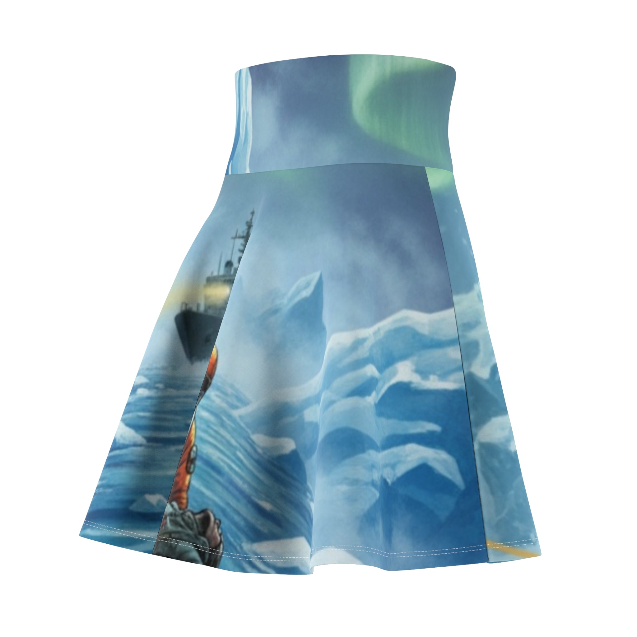 Arctic Expedition Skater Skirt — Icebreaker Rescue Scene AOP