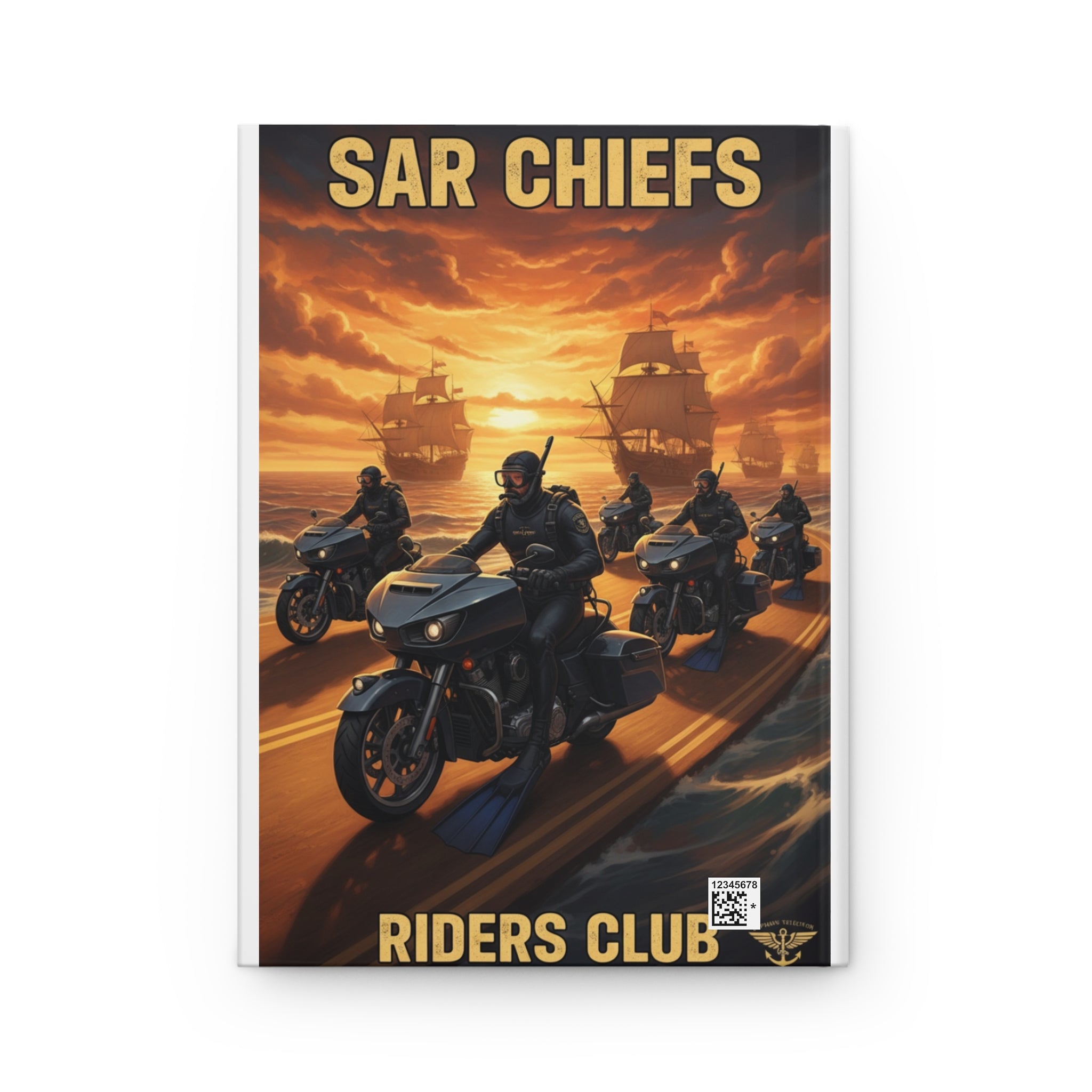 SAR Chiefs Riders Club Hardcover Journal — Motorcycle Maintenance Log & Riding Diary