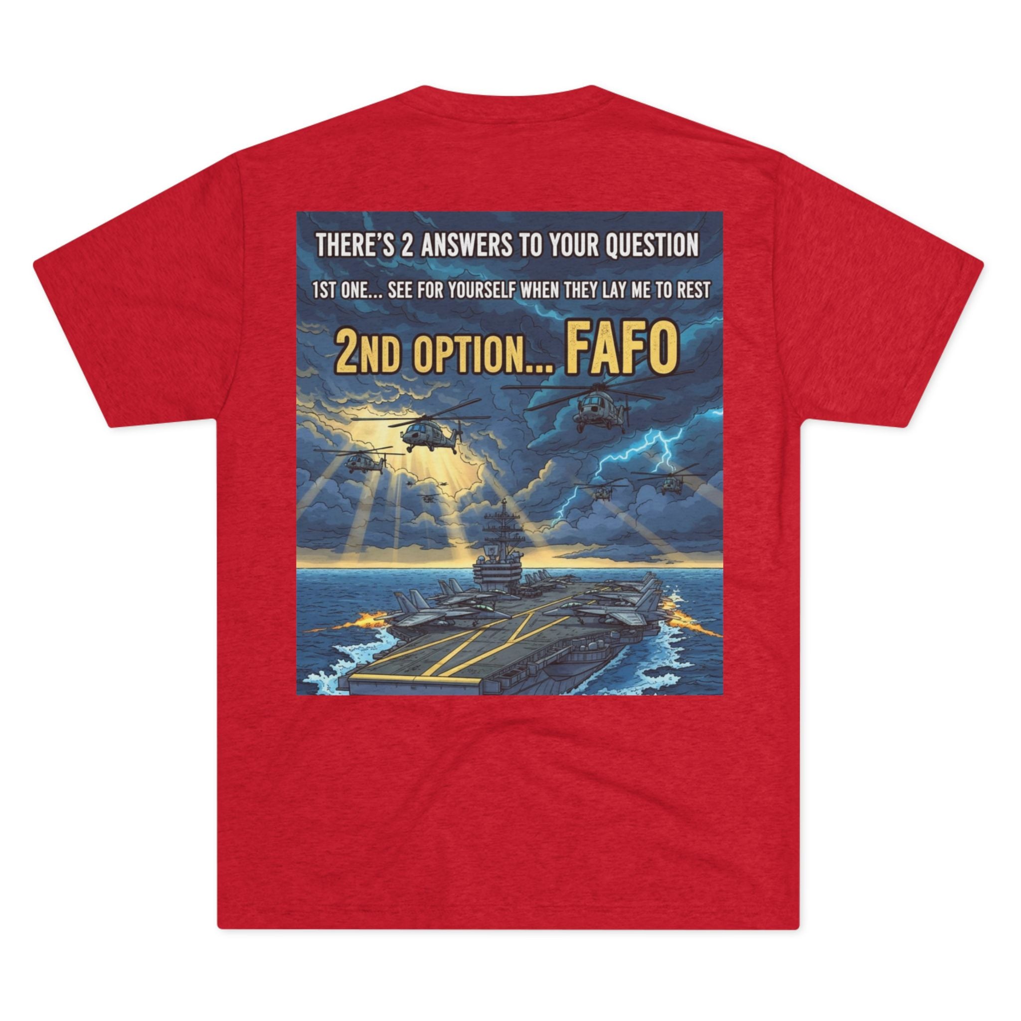 Navy Chiefs Ride to the Wall T-Shirt — "2nd Option... FAFO" Veteran Tribute Tee