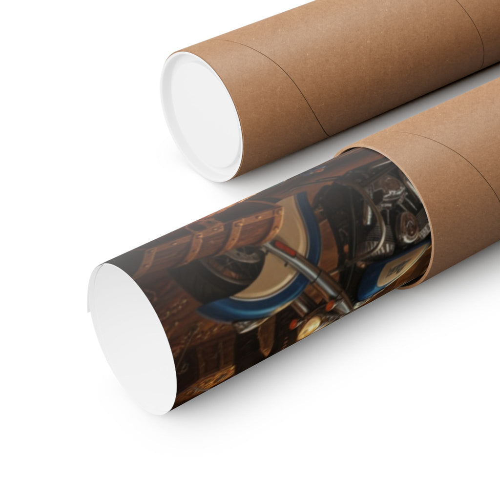 Pirate Queen Matte Poster — Fantasy Biker Treasure Cave Wall Art