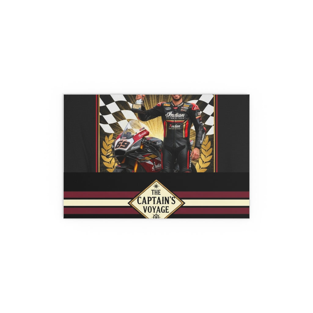 Racing Champion Silk Poster — “Winner’s Circle 69” Motorcycle Wall Art (Indoor/Outdoor)
