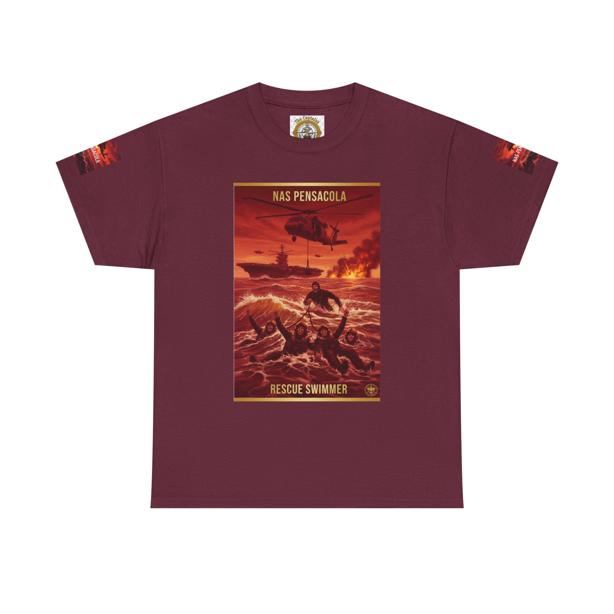 Rescue Swimmer Graphic Tee — NAS Pensacola Military Helicopter Design