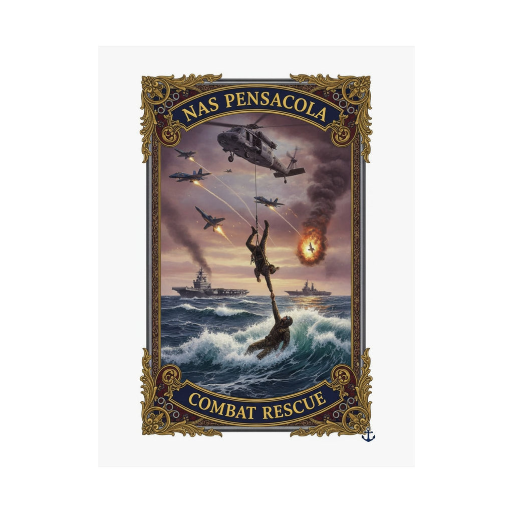 Combat Rescue Poster — NAS Pensacola Military Wall Art